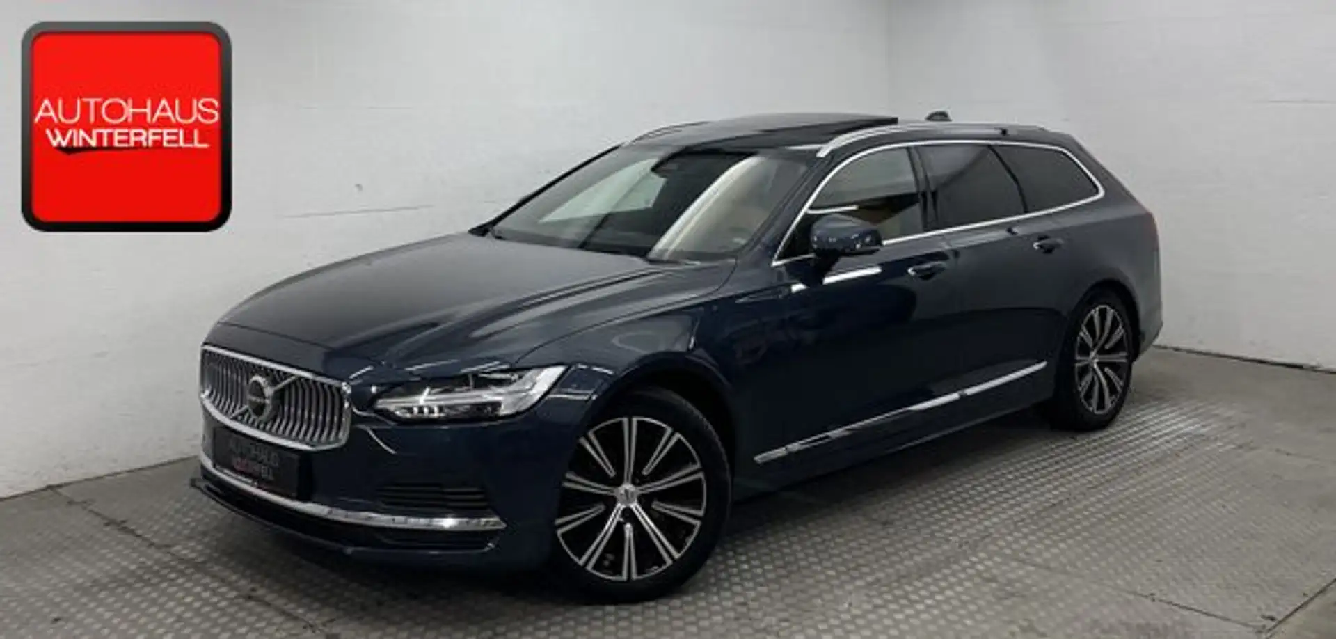 Volvo V90 T8 PLUS BRIGHT RECH AWD PANO+B&W+MEMO+ACC+ Bleu - 1