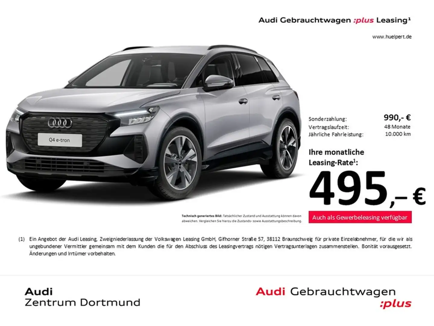 Audi Q4 e-tron 55 quattro S LINE BLACKPAK AHK CAM 20Z Silber - 1