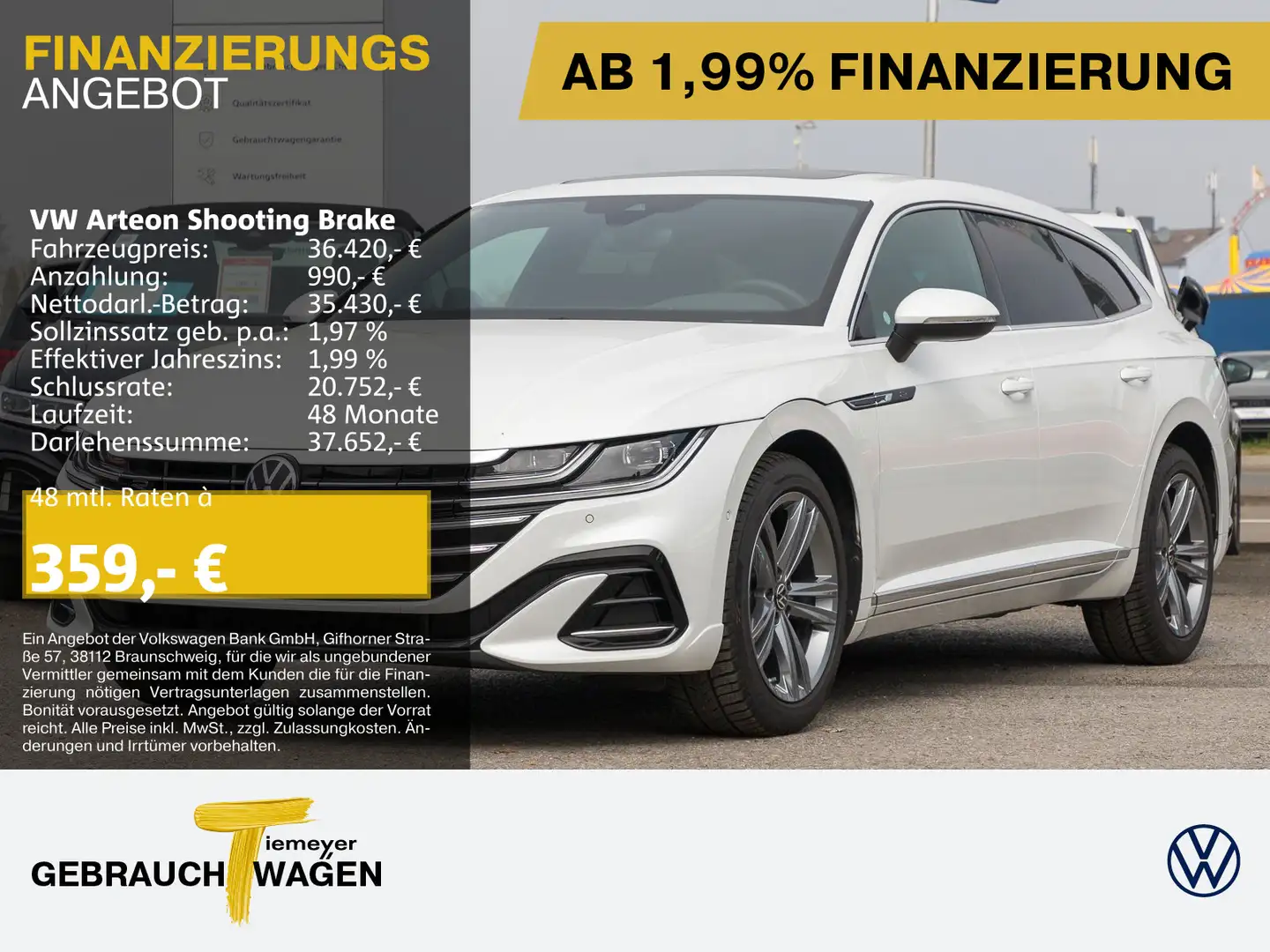 Volkswagen Arteon 1.4 TSI DSG eHybrid R-LINE Weiß - 1
