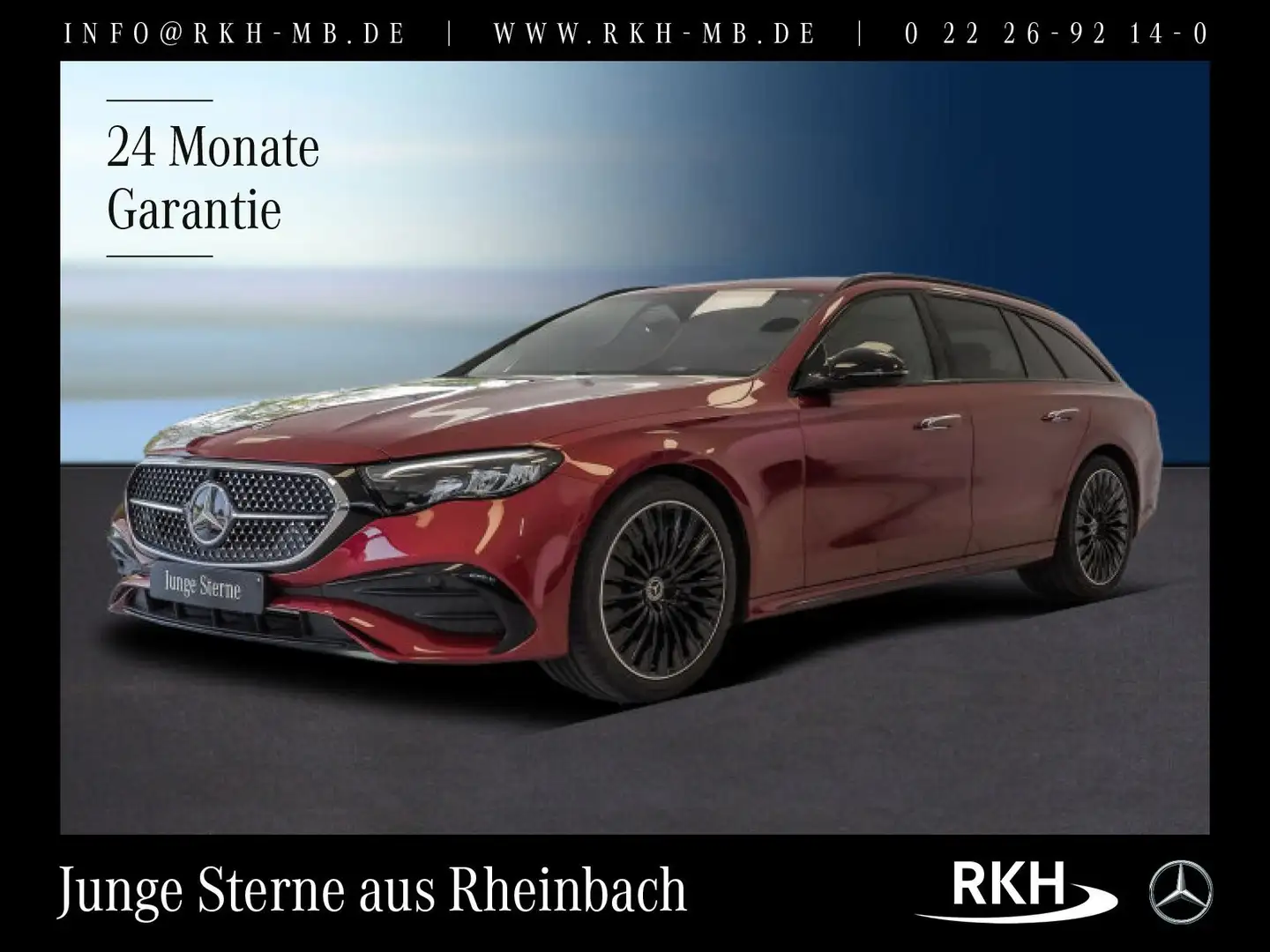 Mercedes-Benz E 200 E 200 T-Mod AMG Line Night/Kamera/Distronic/AHK Rood - 1