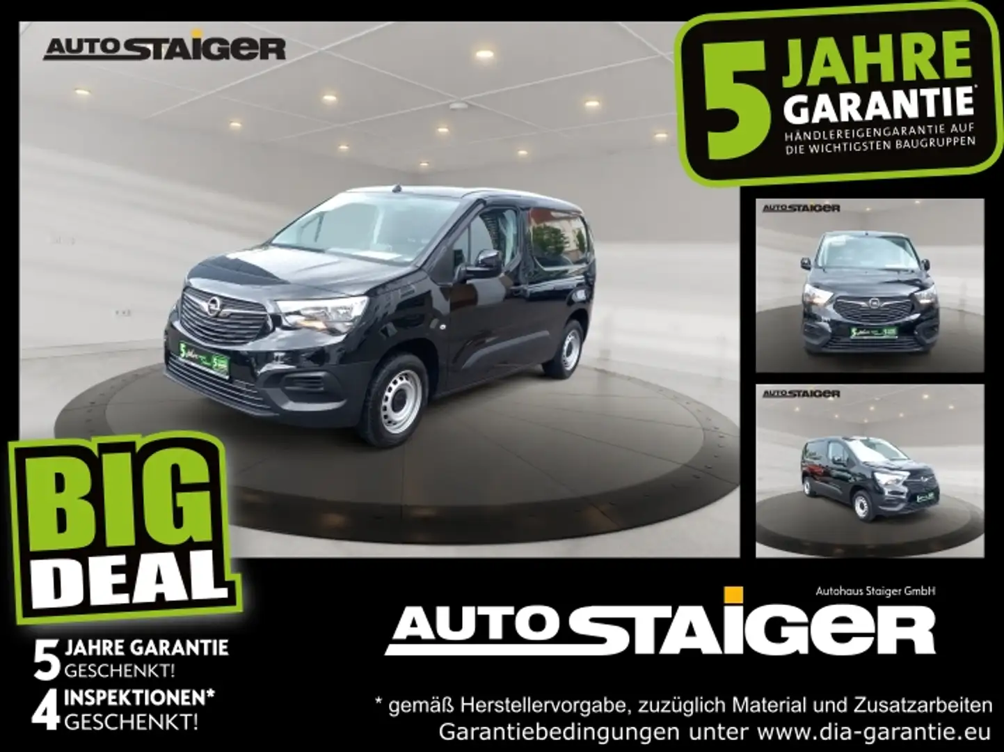 Opel Combo E Cargo 1.2 Turbo Edition PDC, Klima Zwart - 1