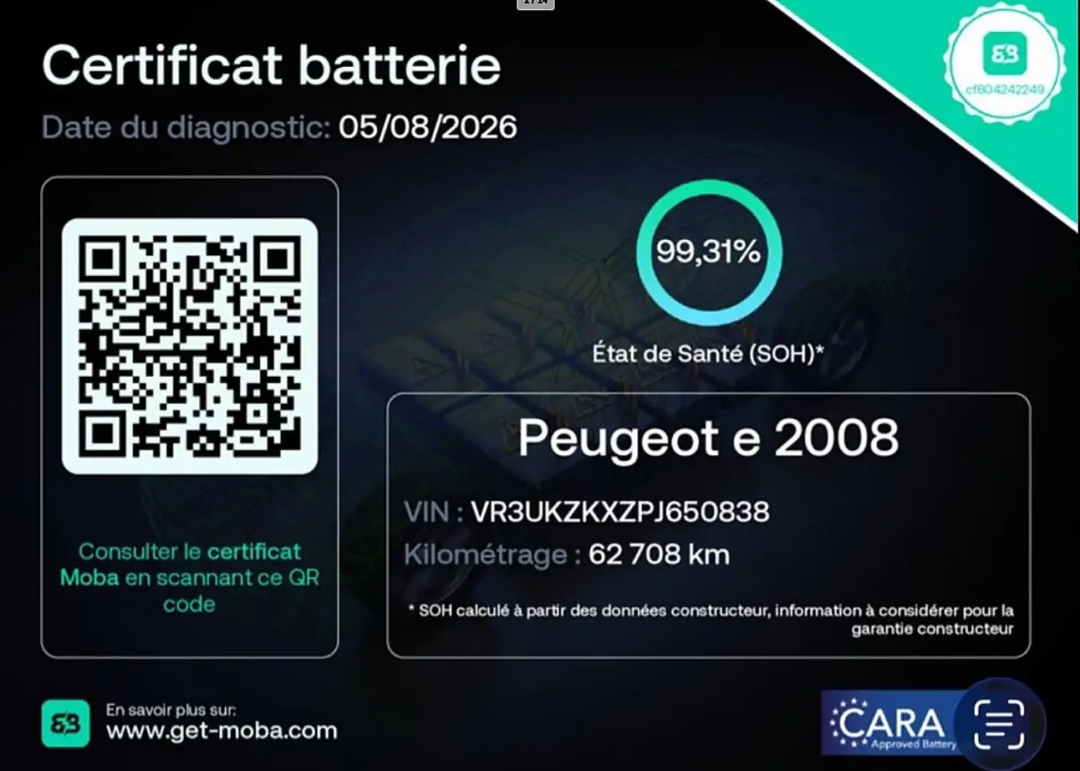 Peugeot e-2008 50kWh Active Pack Grau - 2
