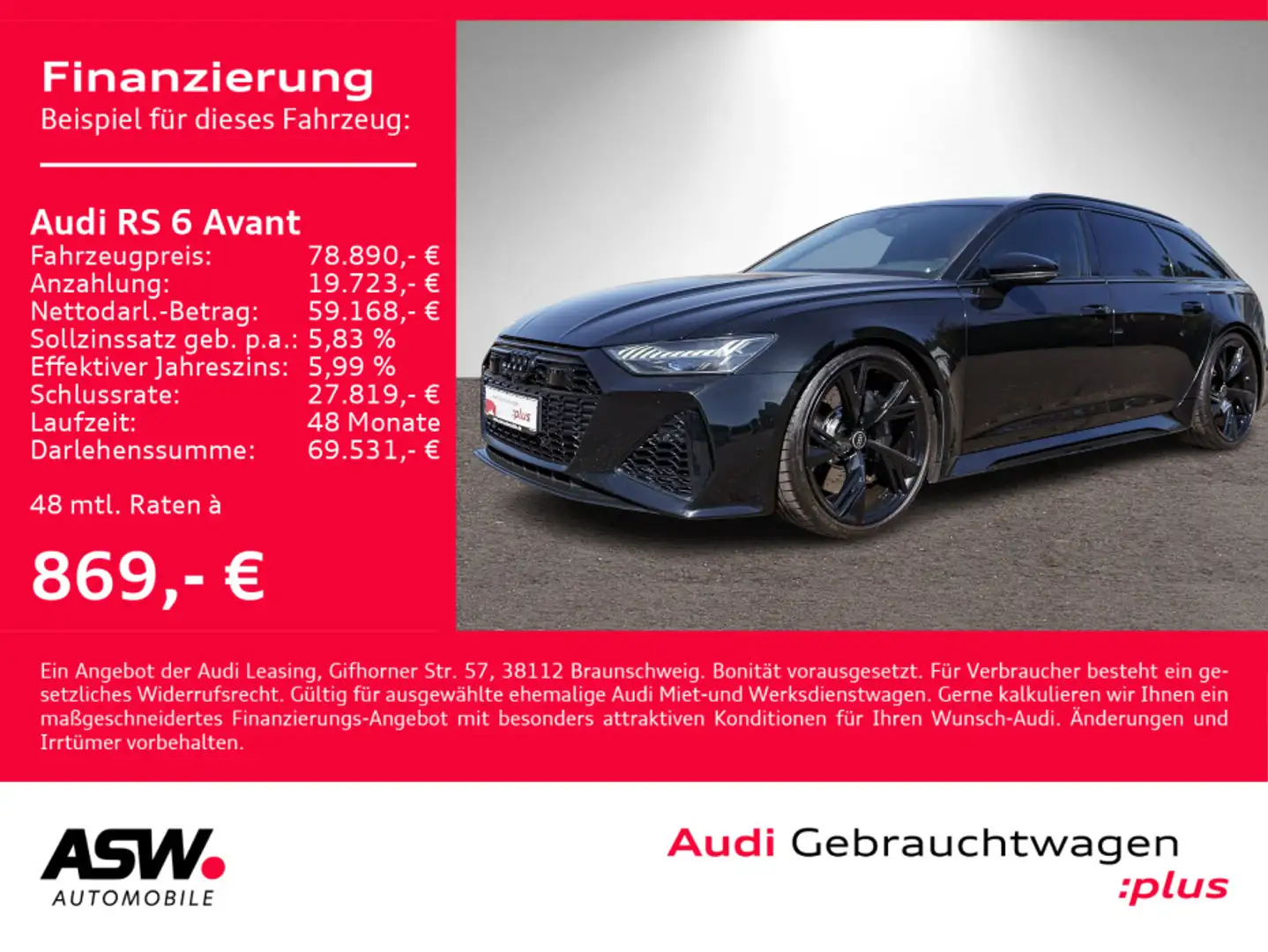 Audi RS6 tiptron Navi Matrix Sport-AGA 280km/h Zwart - 1