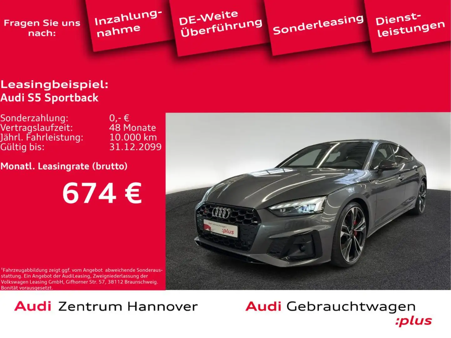 Audi S5 Sportback 3.0 TDI quattro Laser Pano B&O Kamera AC Grau - 1