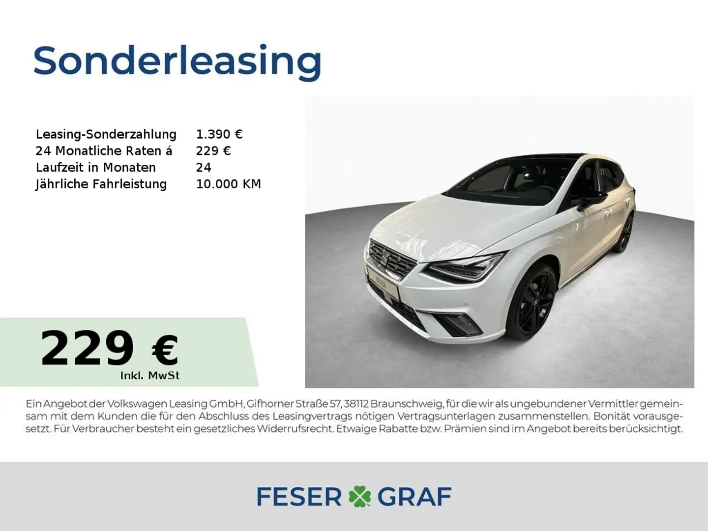 SEAT Ibiza FR PRO BLACK EDITION 1.0 TSI DSG PANO KAMERA Blanco - 1