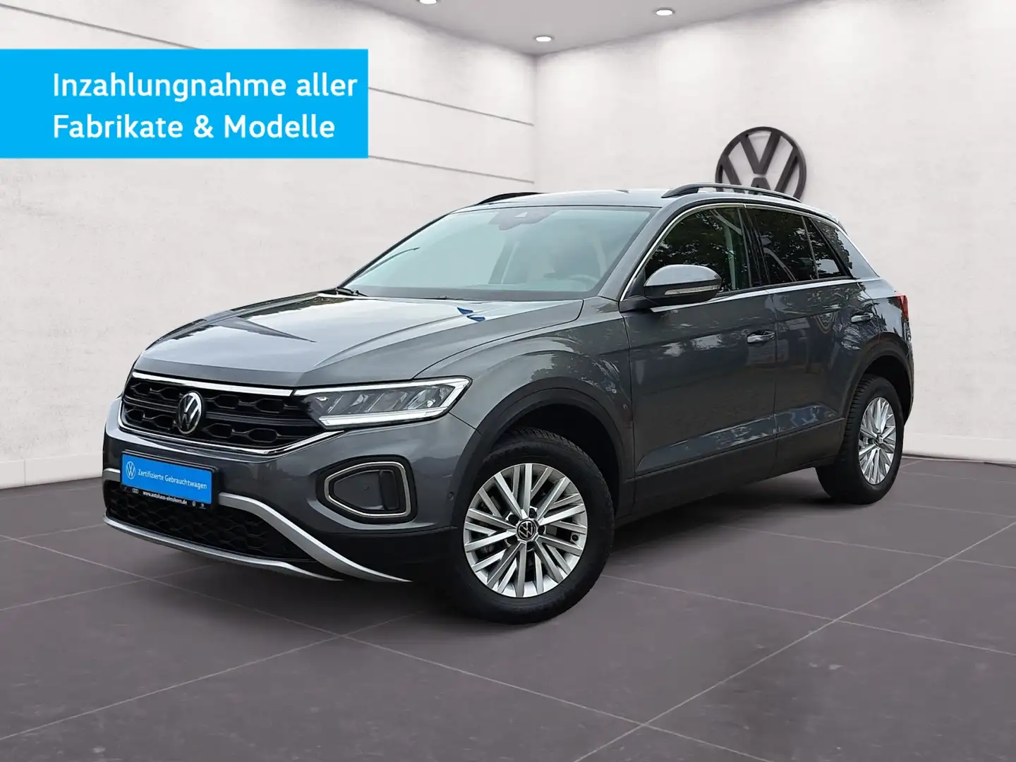 Volkswagen T-Roc Life 1.0 TSI NAV APP KAM LED PDC SHZ Grau - 2