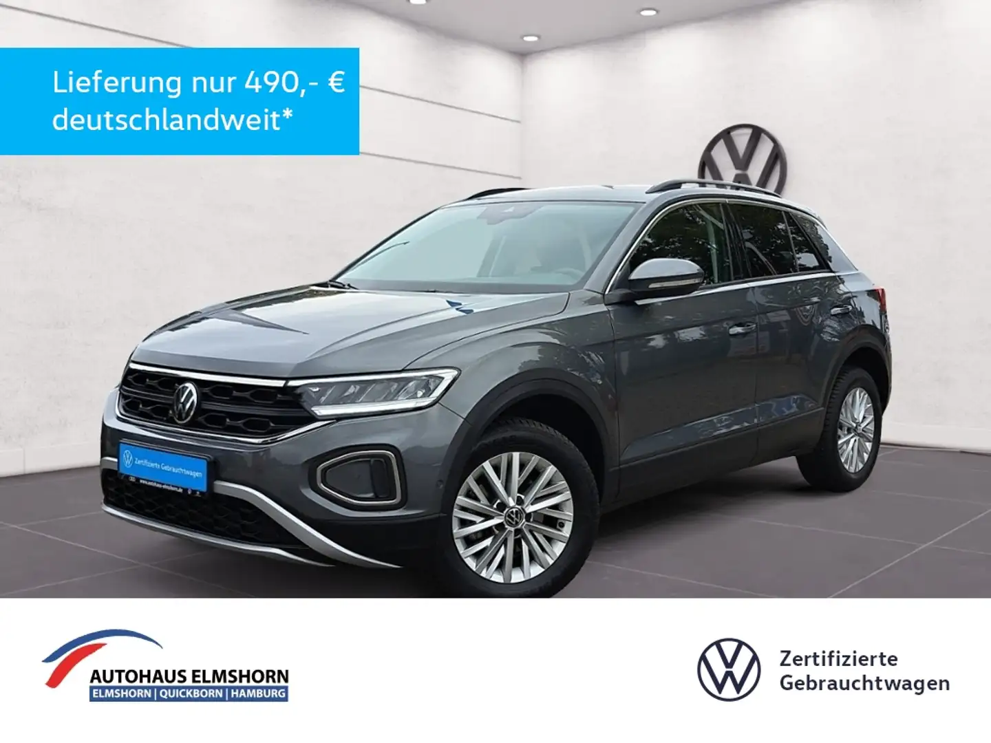 Volkswagen T-Roc Life 1.0 TSI NAV APP KAM LED PDC SHZ Grau - 1
