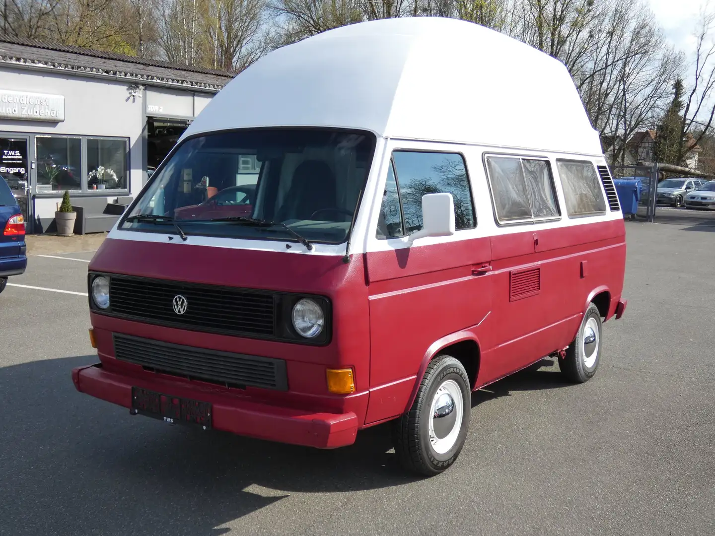 Volkswagen T3 1.6 TD Kasten HOCHDACH WOHNMOBIL Rojo - 2