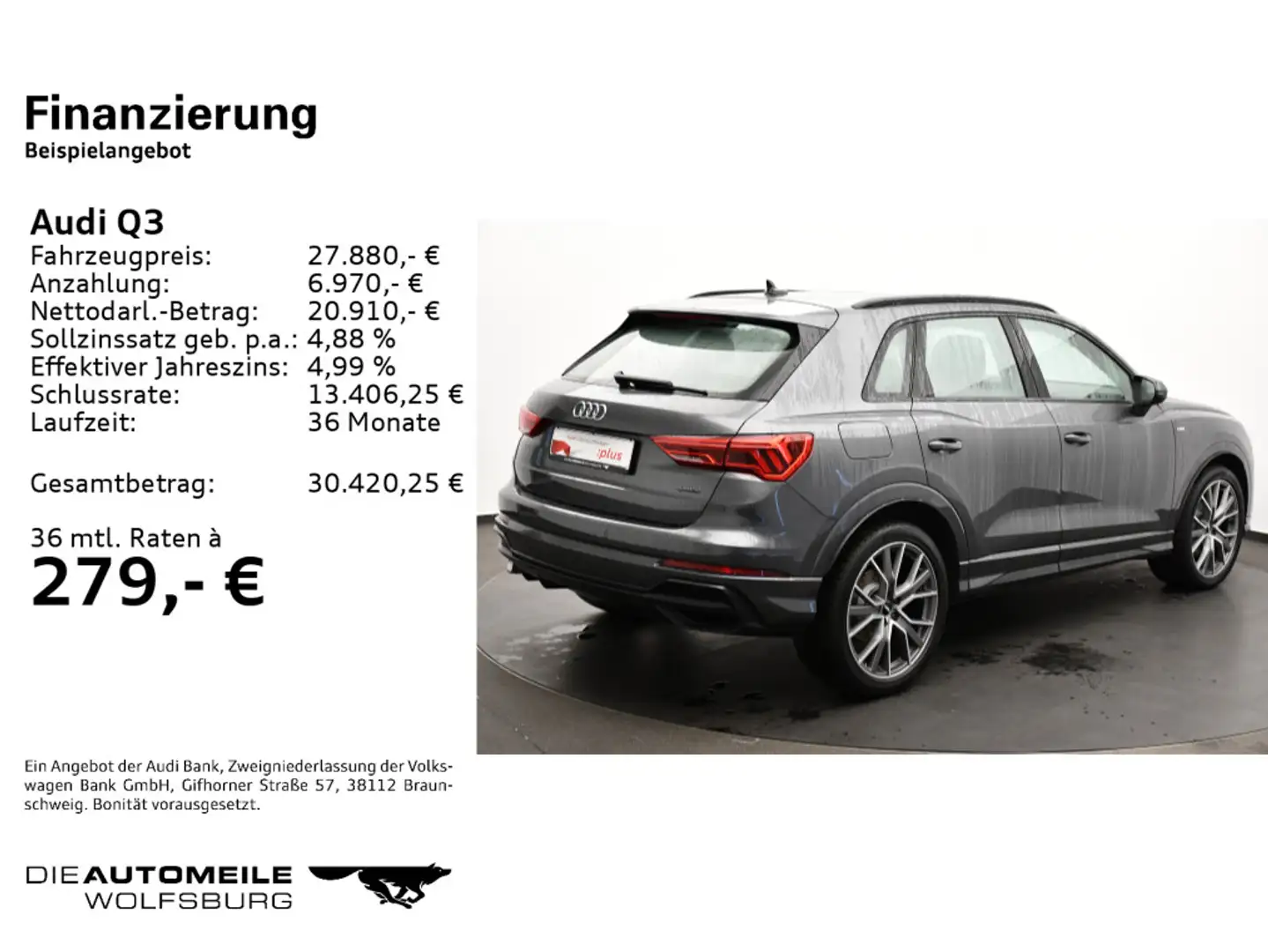 Audi Q3 40 TDI S-tronic quattro S line Standhzg/Pano/ Gris - 2