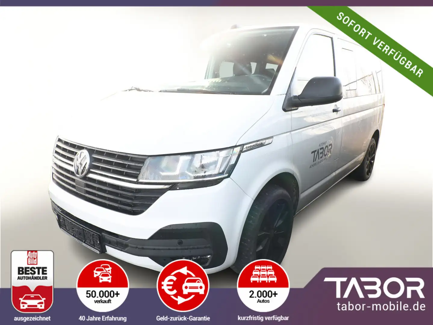 Volkswagen T6.1 Caravelle T6.1 Caravelle TDI 150 DSG 8-Sitzer SHZ PDC Weiß - 1