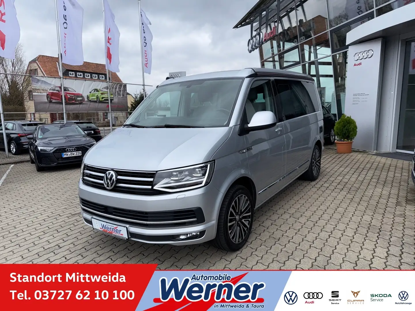 Volkswagen T6 California Ocean 2.0TDI Allrad Navi LED Kamera ACC Plateado - 1
