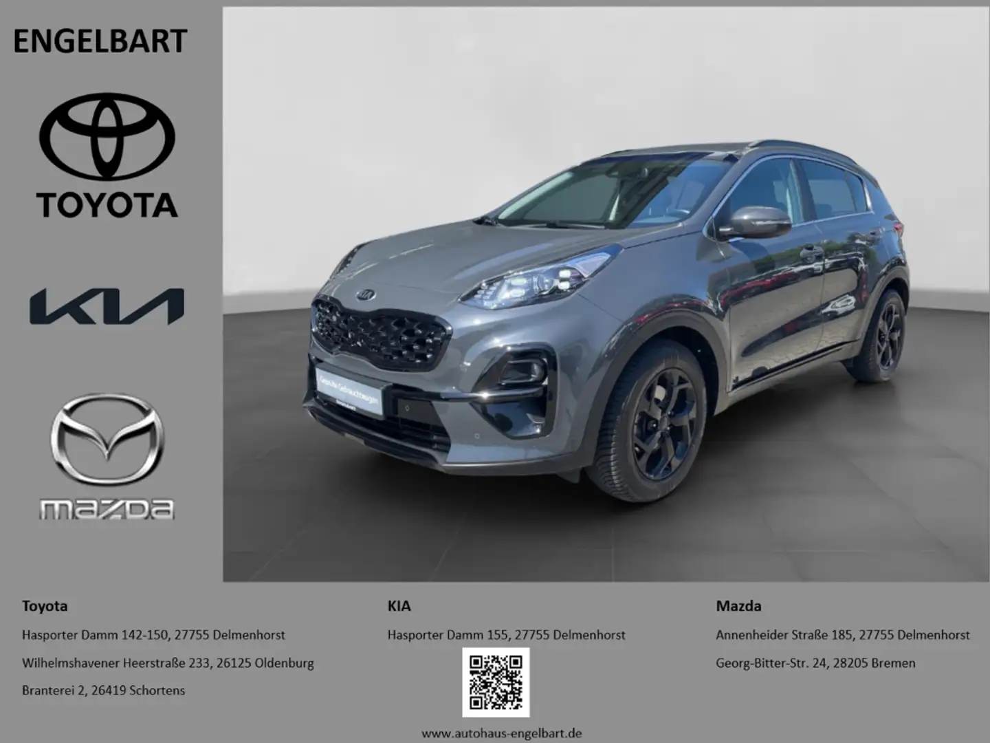 Kia Sportage 1.6 T Black Edition Allwetterreifen Grigio - 1