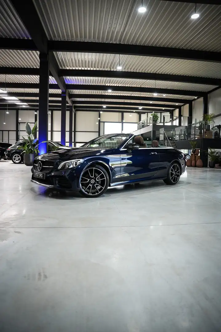 Mercedes-Benz C 180 Cabriolet - AMG-pack - Burmester - ACC - HUD - Bleu - 2