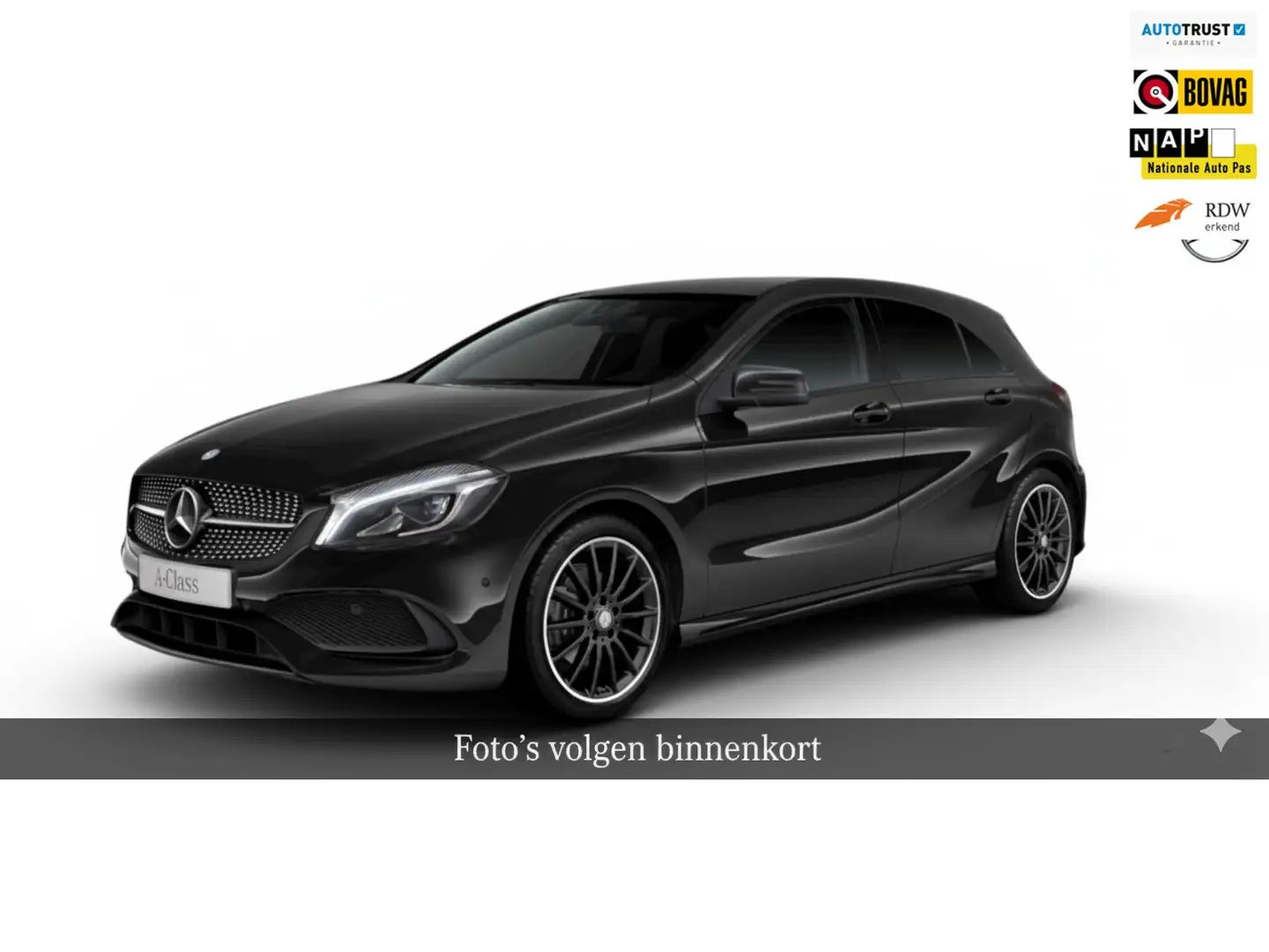 Mercedes-Benz A 160 Ambition|NAP|AMG-pakket|Night pakket|1ste Eigenaar Noir - 1
