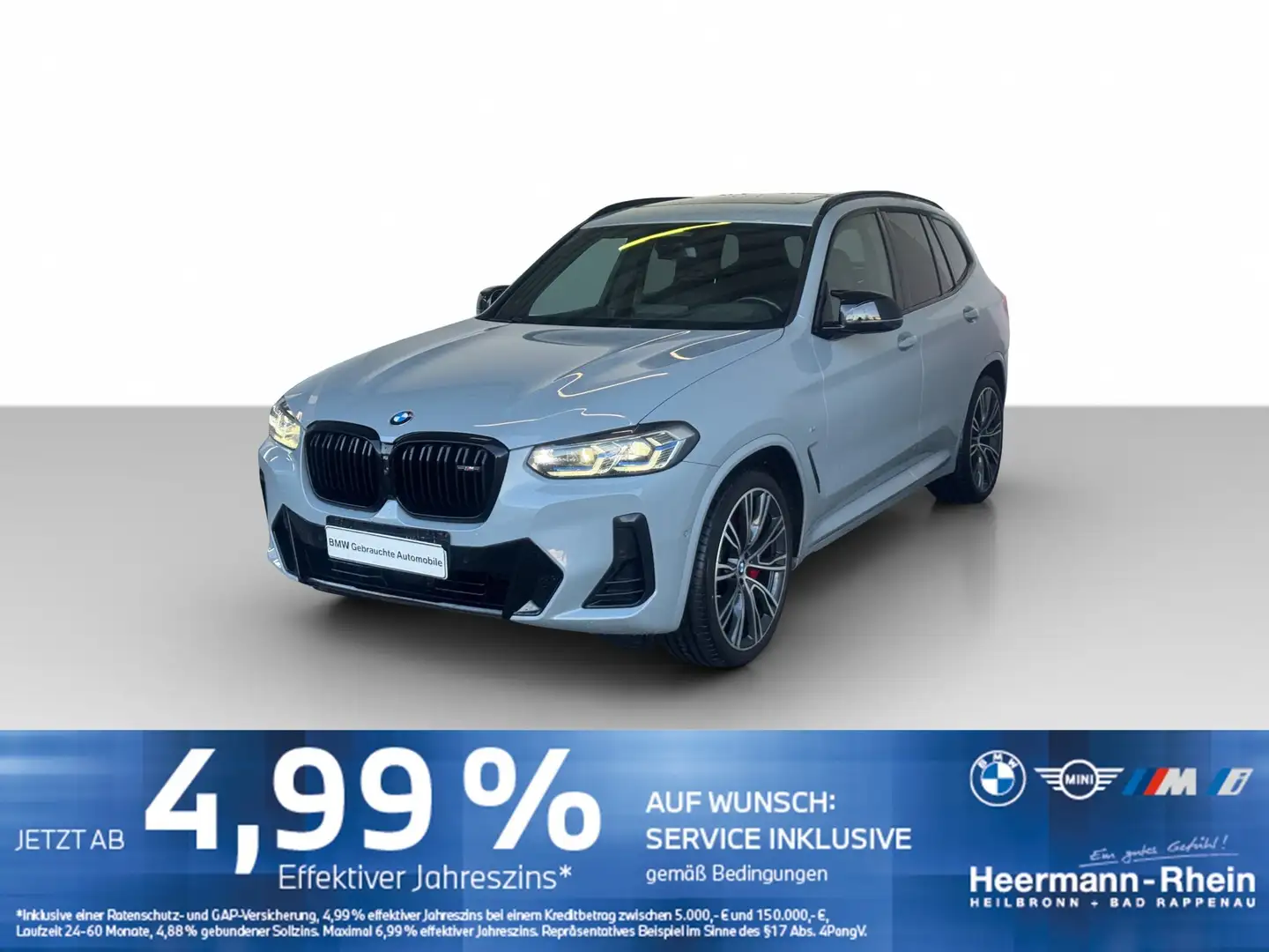 BMW X3 M 40d Standh.HUD.H&K.DisplayKey.360°.AHK... Grau - 2