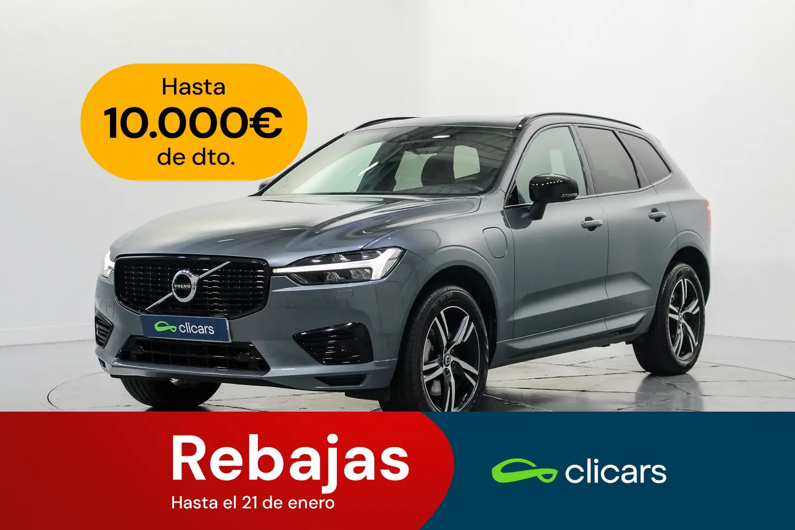 Volvo XC60 T6 Twin Recharge R-Design Gris - 1