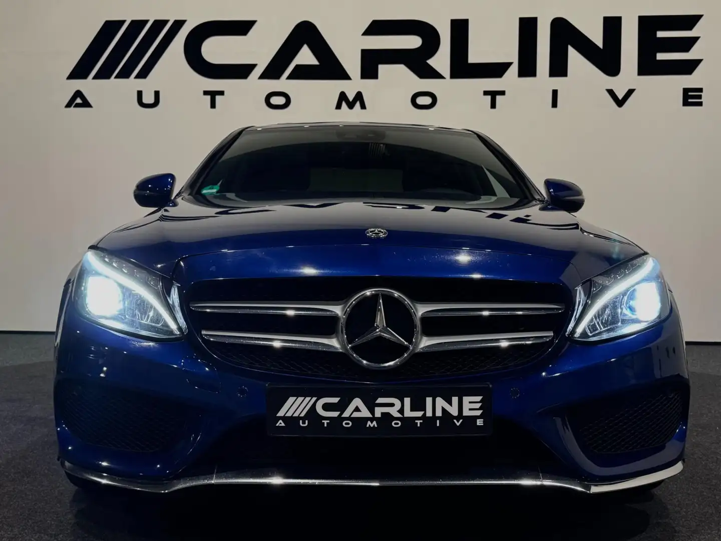 Mercedes-Benz C 200 AMG LINE PANORAMA ACC KEYLESS CAMERA LEDER NAVI GA Bleu - 2