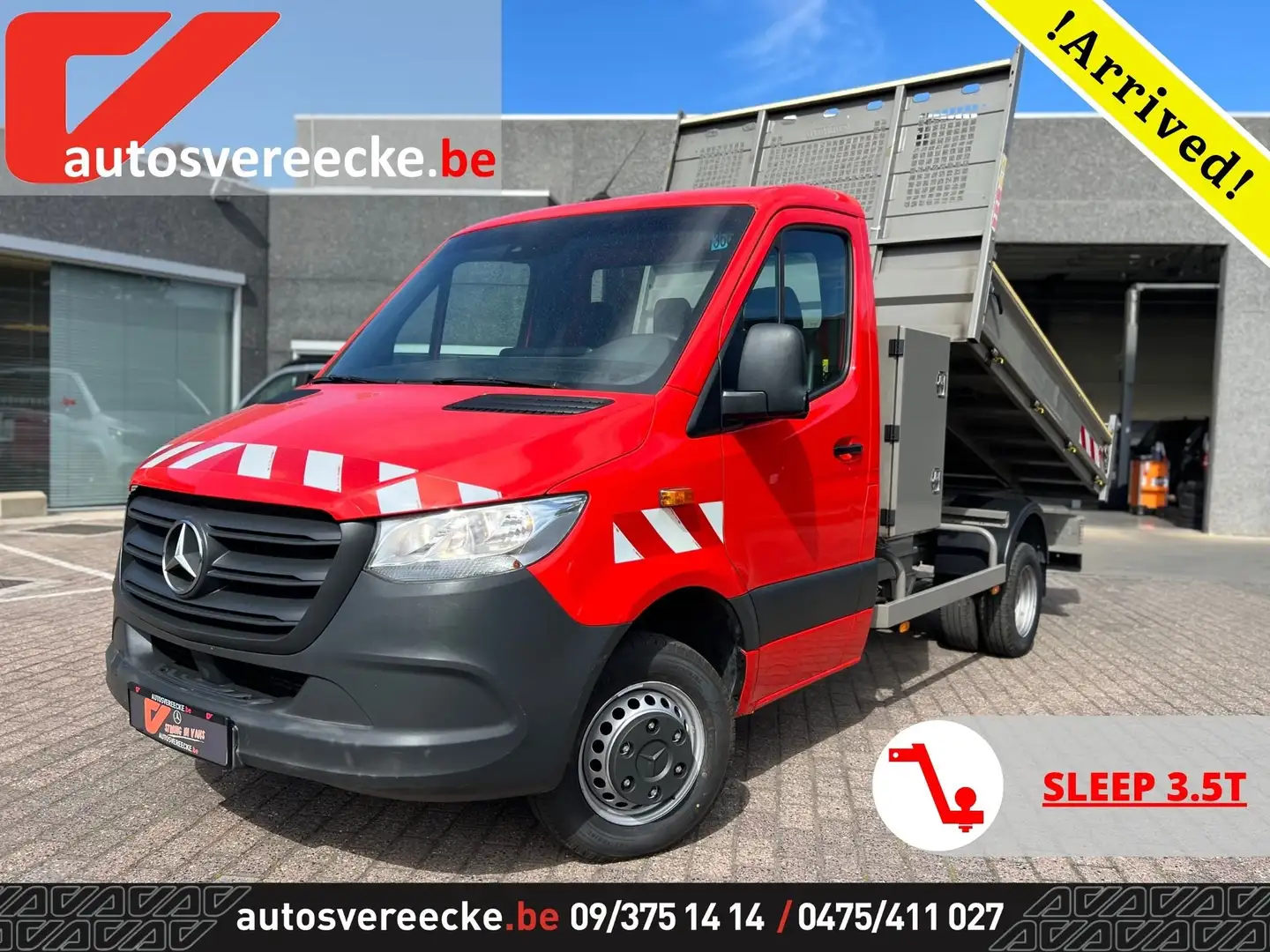 Mercedes-Benz Sprinter 514 KIPPER+KOFFER (25.000€ex)MTM 7 T SL 3.5 T Rood - 1