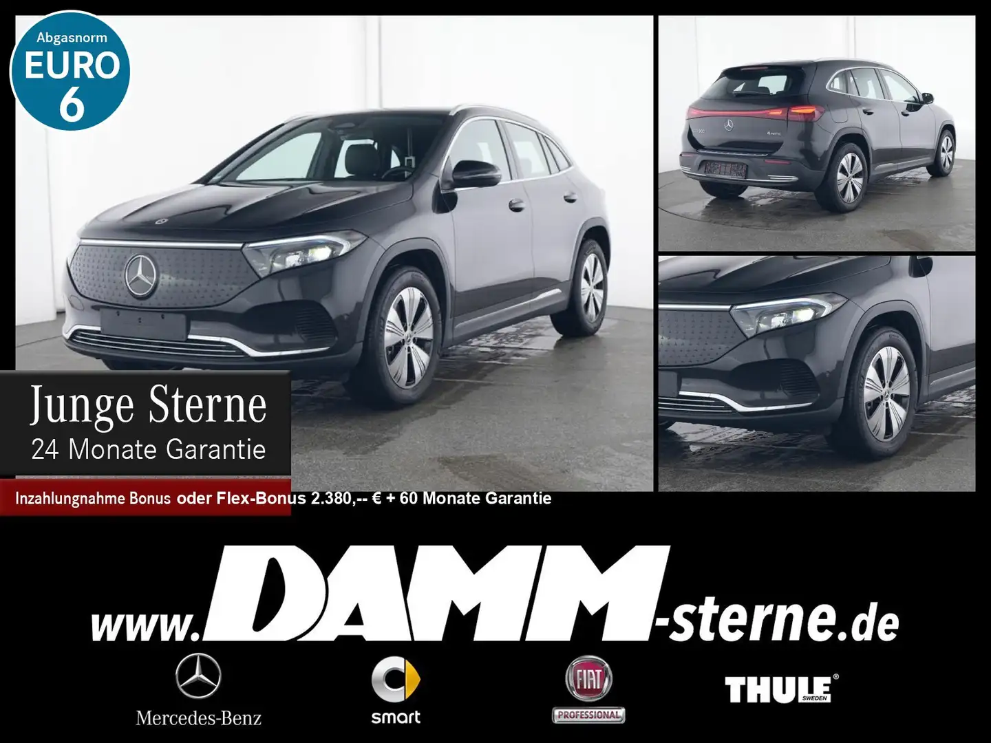 Mercedes-Benz EQA 300 EQA 300 4M Progr. Adavnced/AHK/CarPlay/TWA/+Flex Schwarz - 1