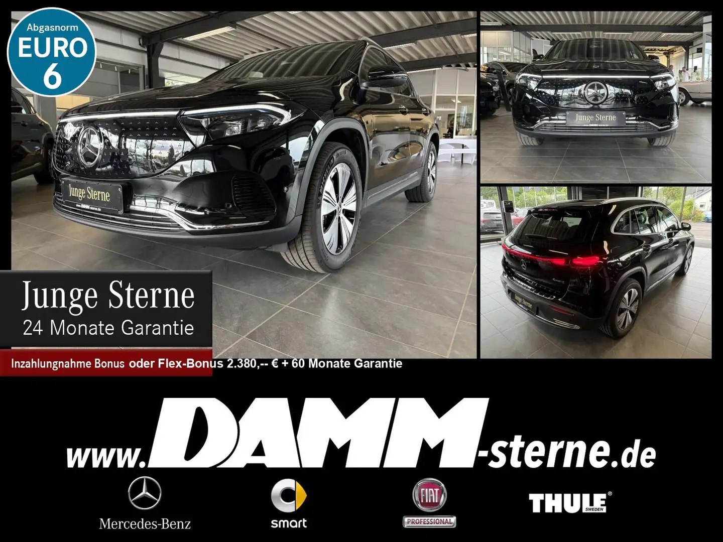Mercedes-Benz EQA 300 EQA 300 4M Progr. Adavnced/AHK/CarPlay/TWA/+Flex Zwart - 1