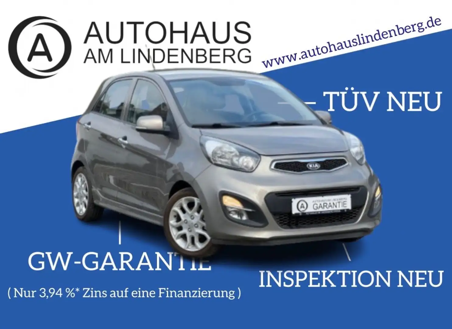 Kia Picanto Spirit*43.000KM*KLIMAANLAGE*MFL*2.HAND Silber - 1