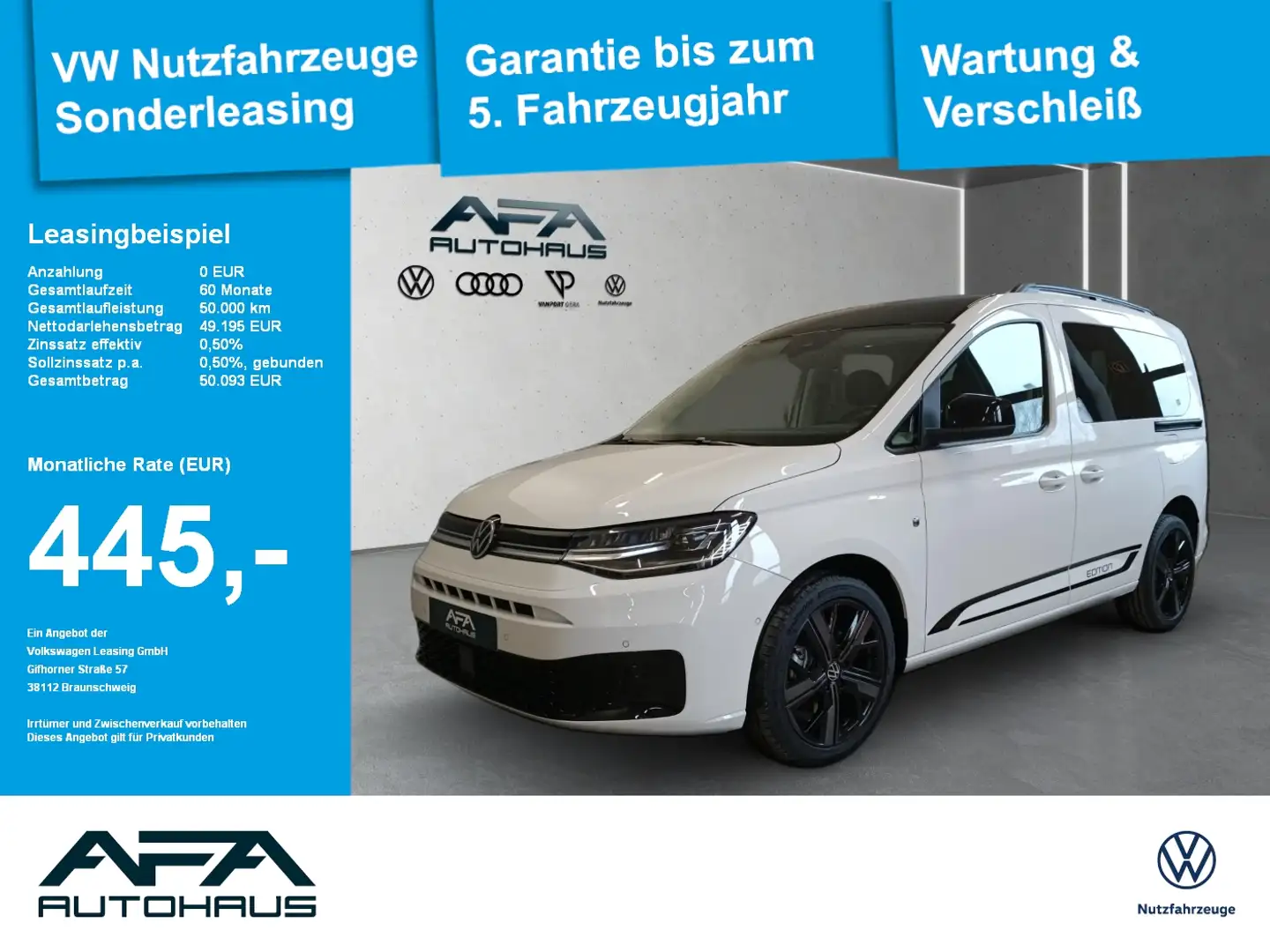 Volkswagen Caddy 2.0 TDI Edition DSG LED*Navi*AHK*Sthz Zwart - 1