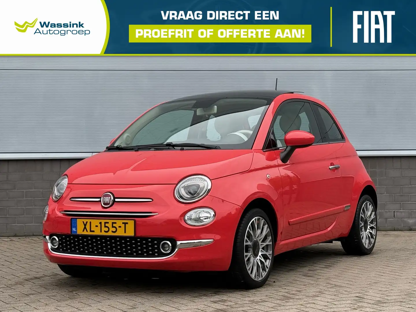 Fiat 500 1.2 69 pk Lounge | Schuif kanteldak | Navigatie | Rot - 1