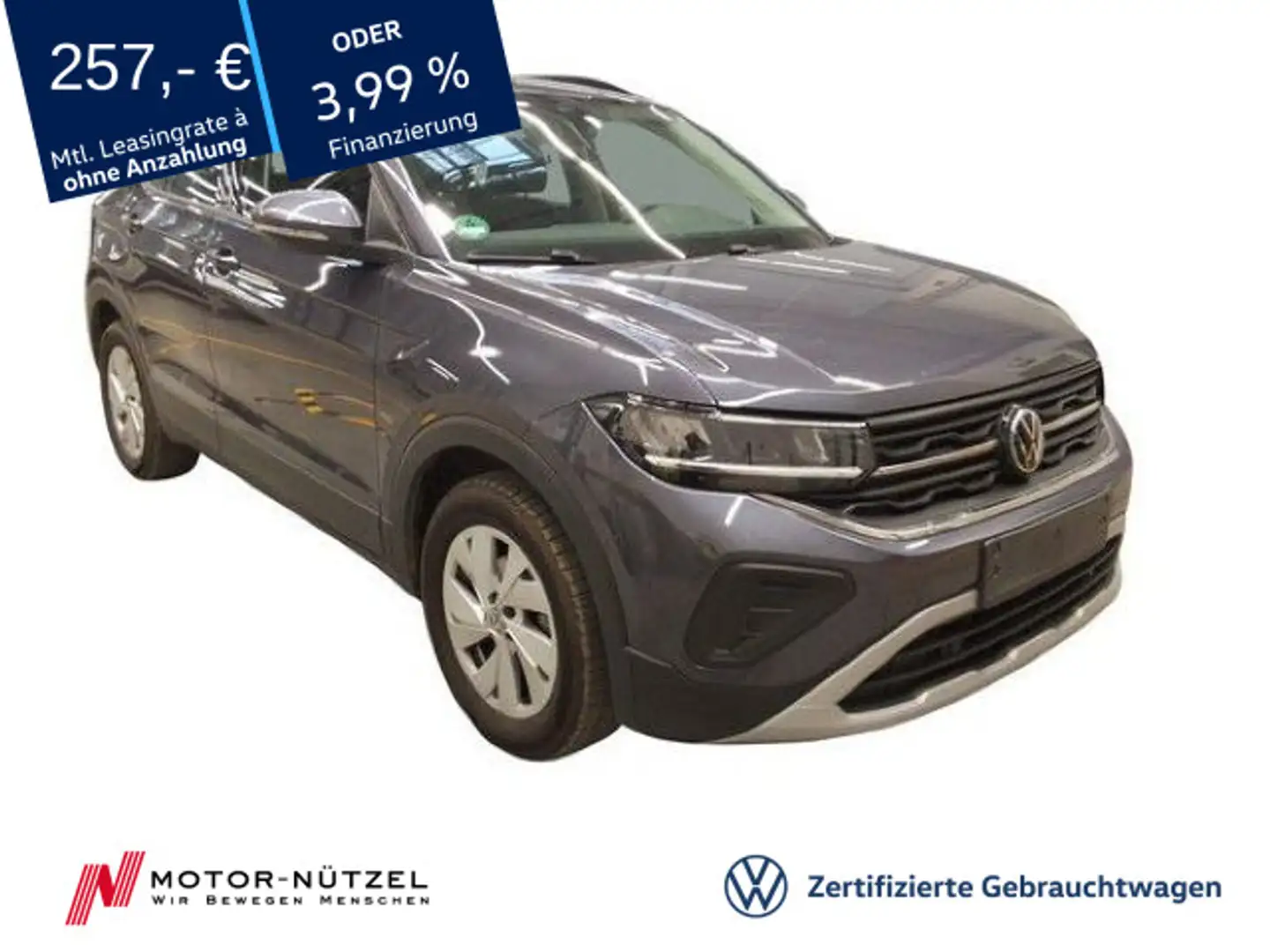 Volkswagen T-Cross 1.0 TSI LIFE 5JG+LED+MEDIA+DAB+ACC+APP Grau - 1