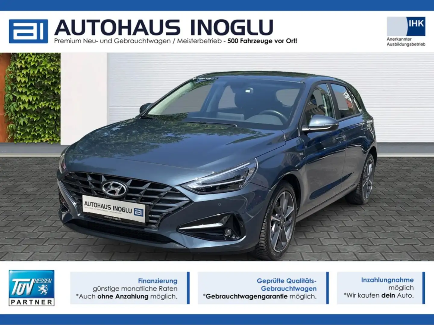 Hyundai i30 1.0 T-GDI DCT*Navi*LED*Kamera*Lenk Shz*FCA Bleu - 1