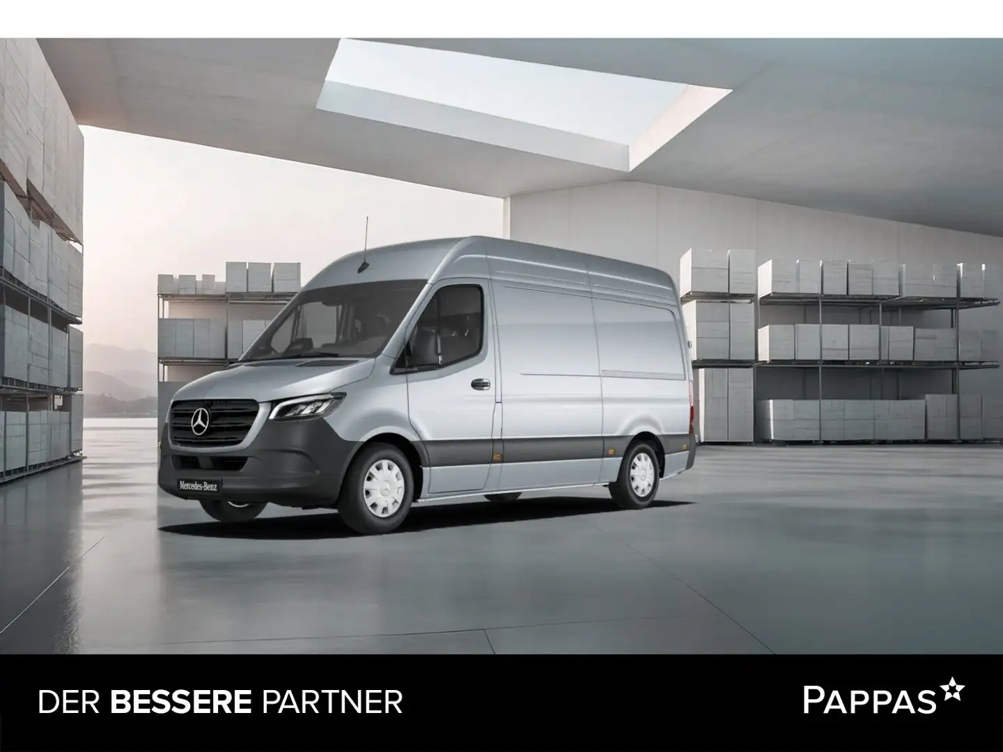 Mercedes-Benz Sprinter 319 CDI Kasten PRO Hochd.3665 AHK 2,5Aut. Silber - 1