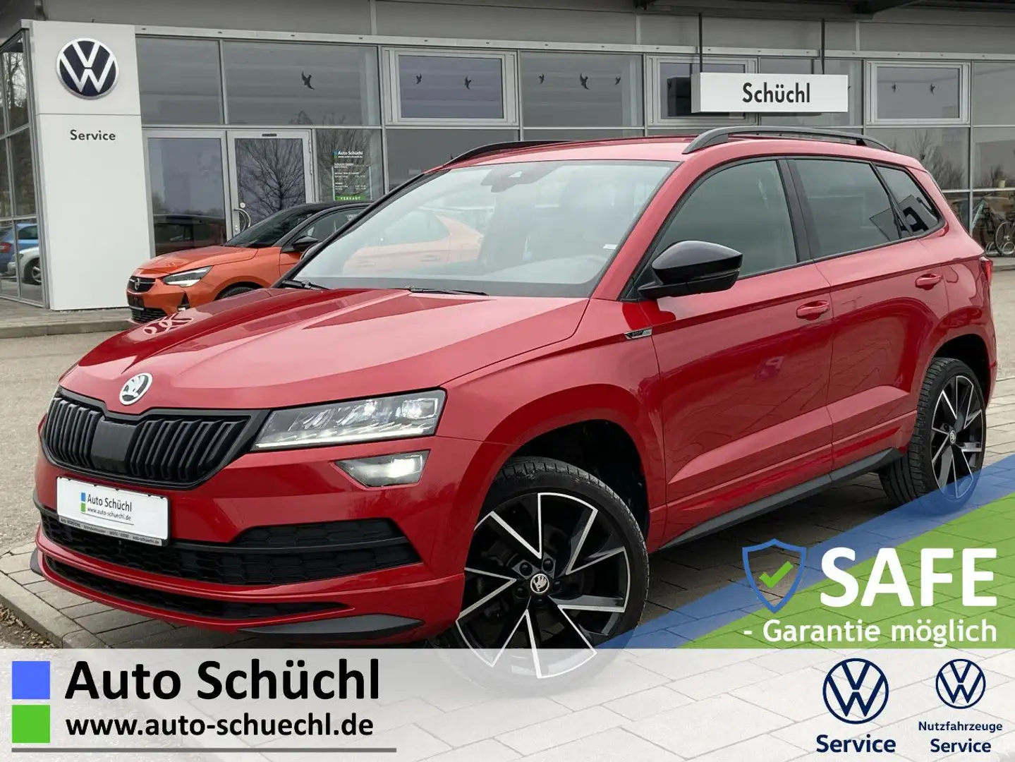 Skoda Karoq 1.5 TSI DSG Sportline 19"+NAVI+LED+AHK+SMA Rot - 1