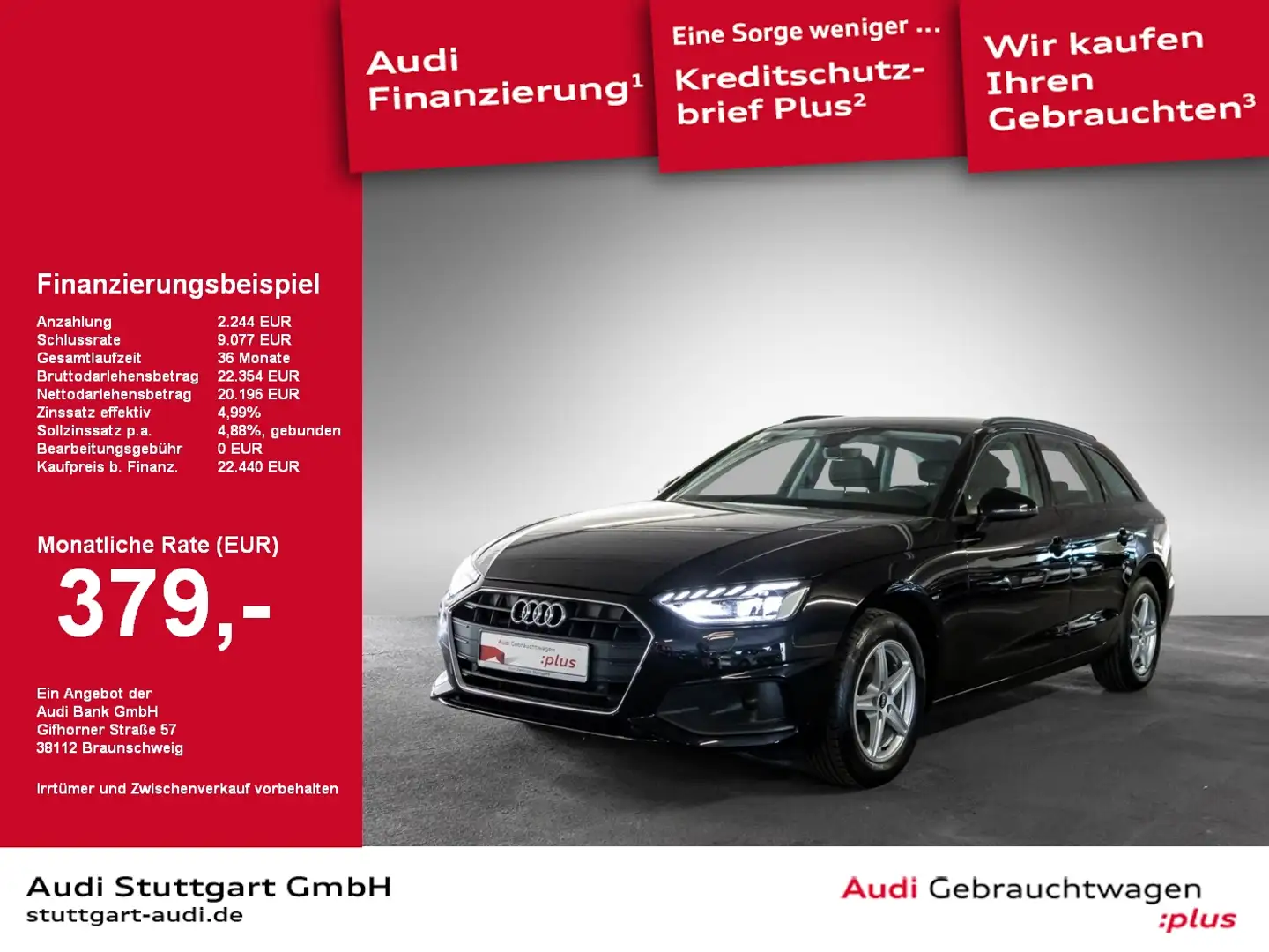 Audi A4 Avant 35 TDI AHK Matrix Sitzheizung DAB PDC Zwart - 1