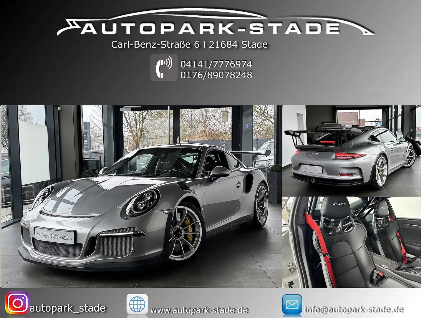 Porsche 991 GT3 RS Lift Pit Ceramic LED Approved Gris - 1