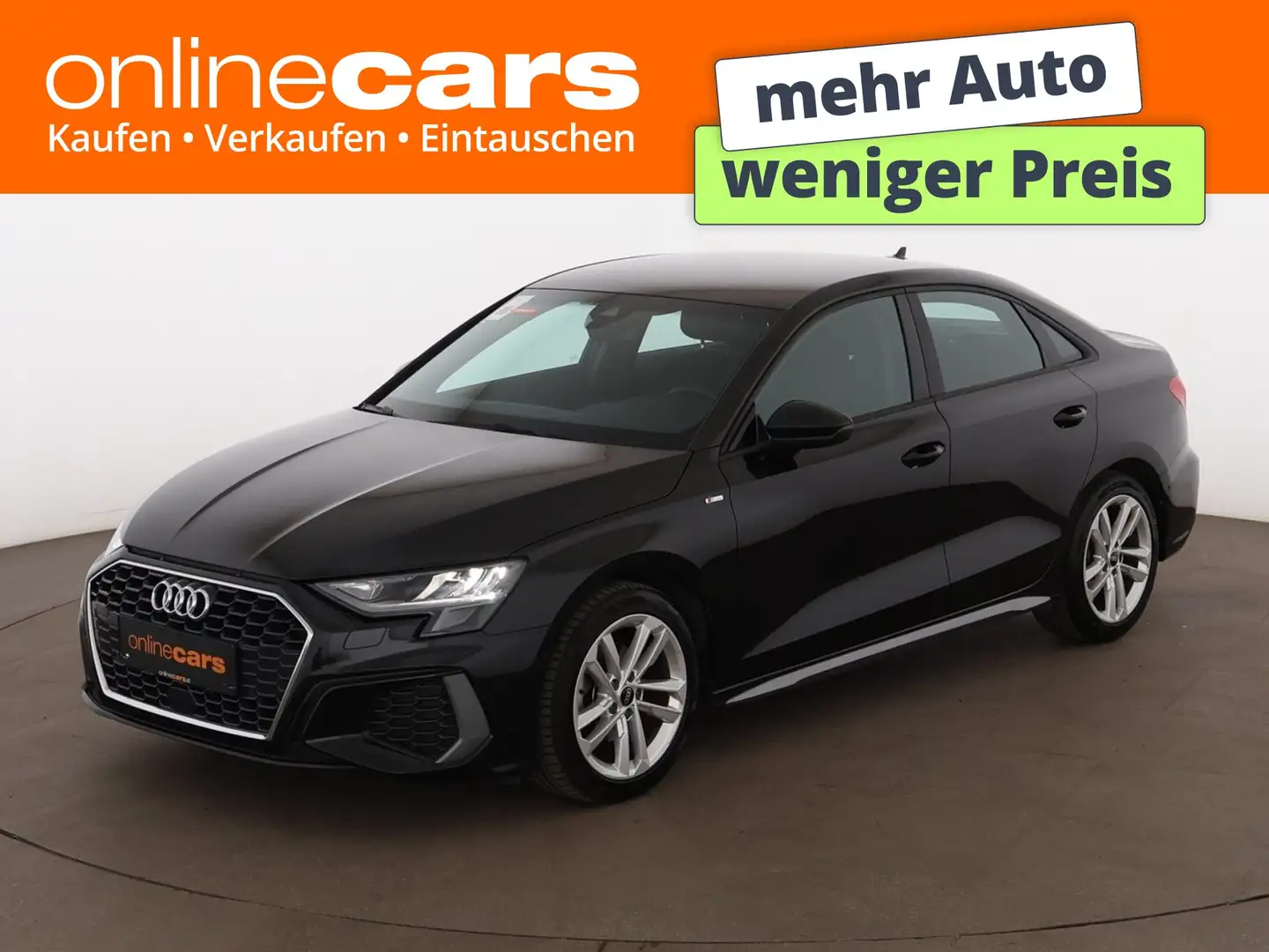 Audi A3 Limousine 35 TDI S-Line Aut AHK LEDER NAVI PDC Schwarz - 1
