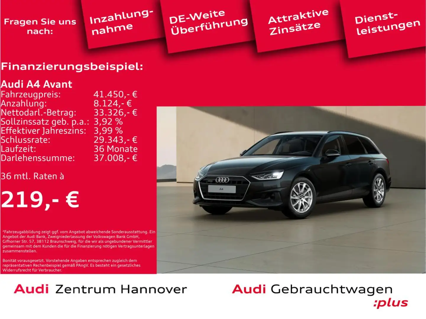 Audi A4 Avant 40 TDI quattro Navi Rückfahrkamera Sportsitz Schwarz - 2