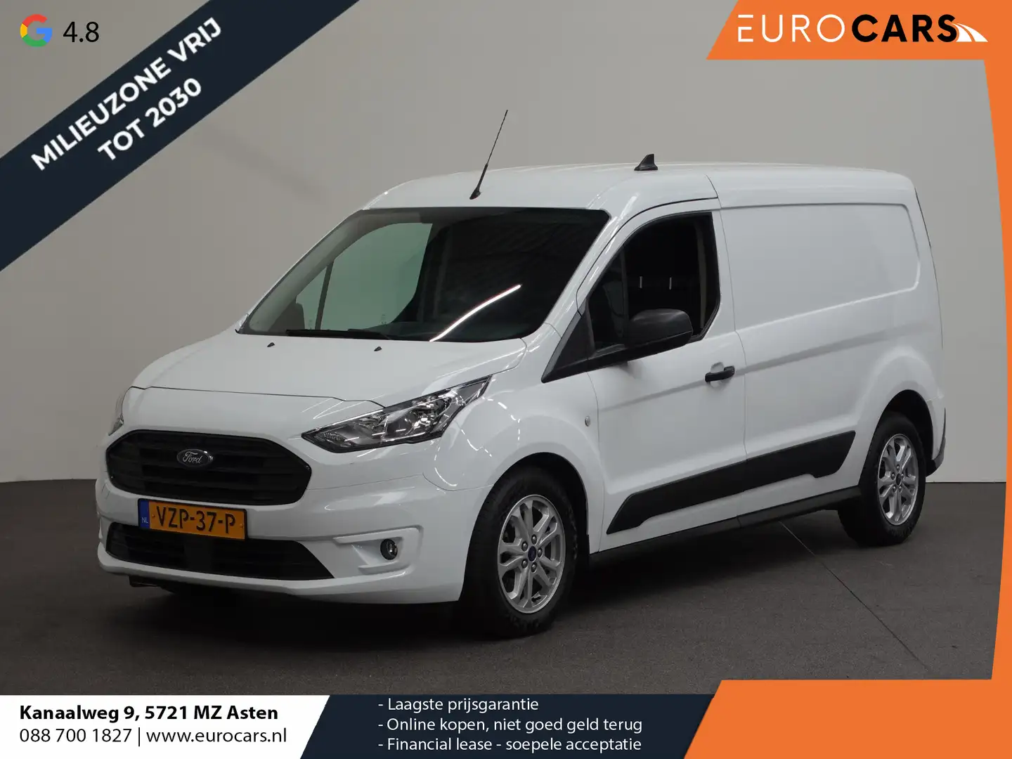 Ford Transit Connect 1.5 EcoBlue Automaat L2 Trend Navi Airco PDC A Cru Wit - 1