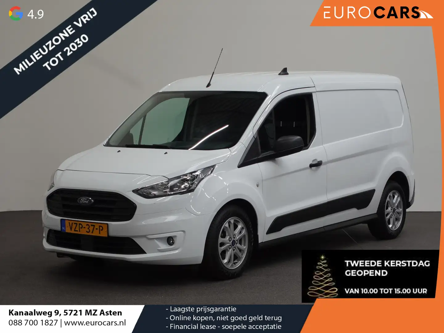 Ford Transit Connect 1.5 EcoBlue Automaat L2 Trend Navi Airco PDC A Cru Blanc - 1