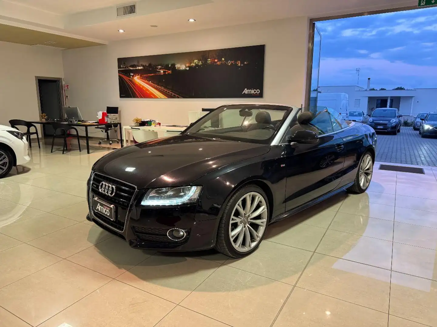 Audi A5 Cabrio 3.0 V6 TDI Quattro S-tronic S-line Noir - 1