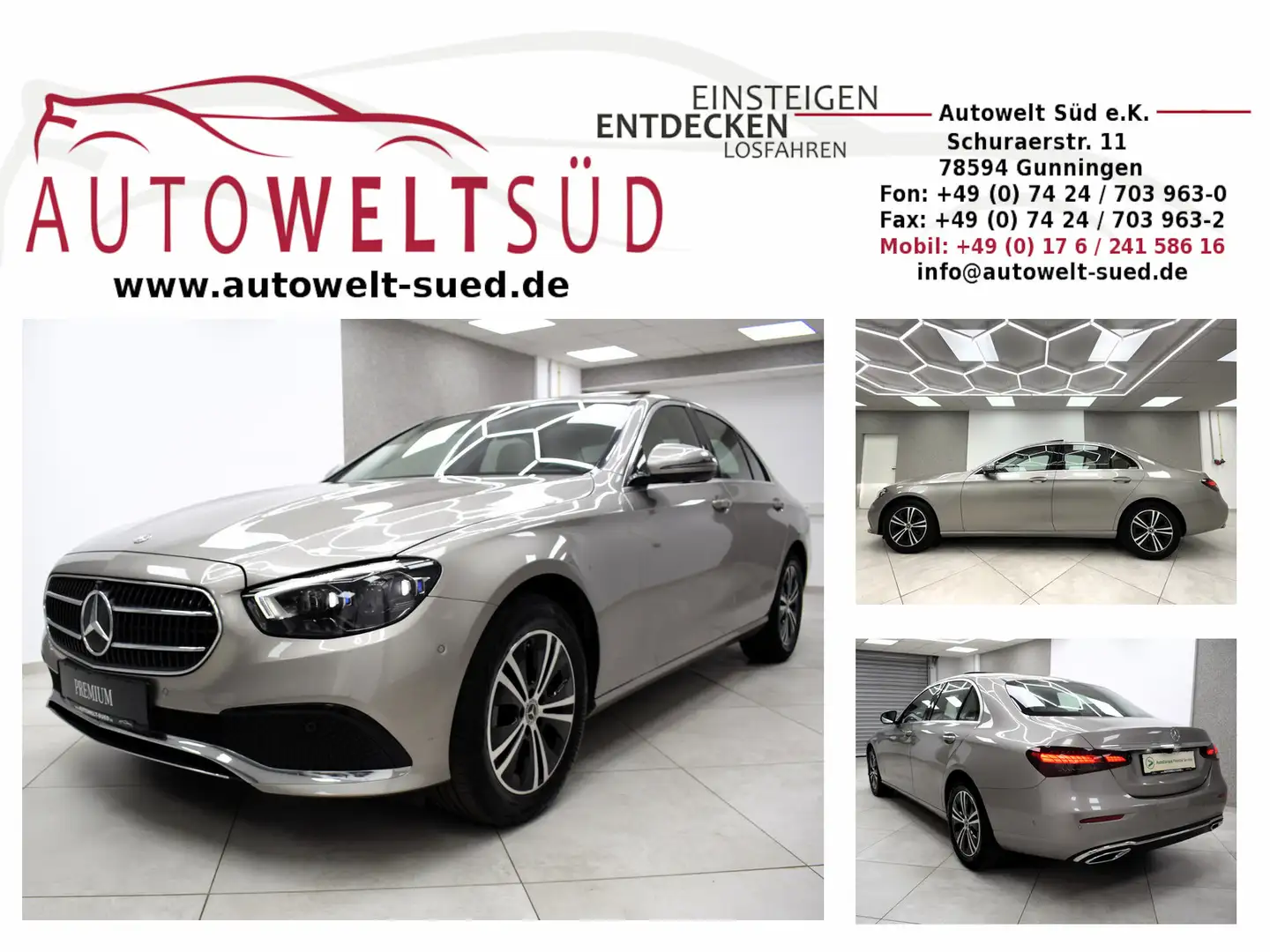 Mercedes-Benz E 220 d 4M Avantgarde Wide AugR BEAM AIR SchD Mem 360° Zilver - 1