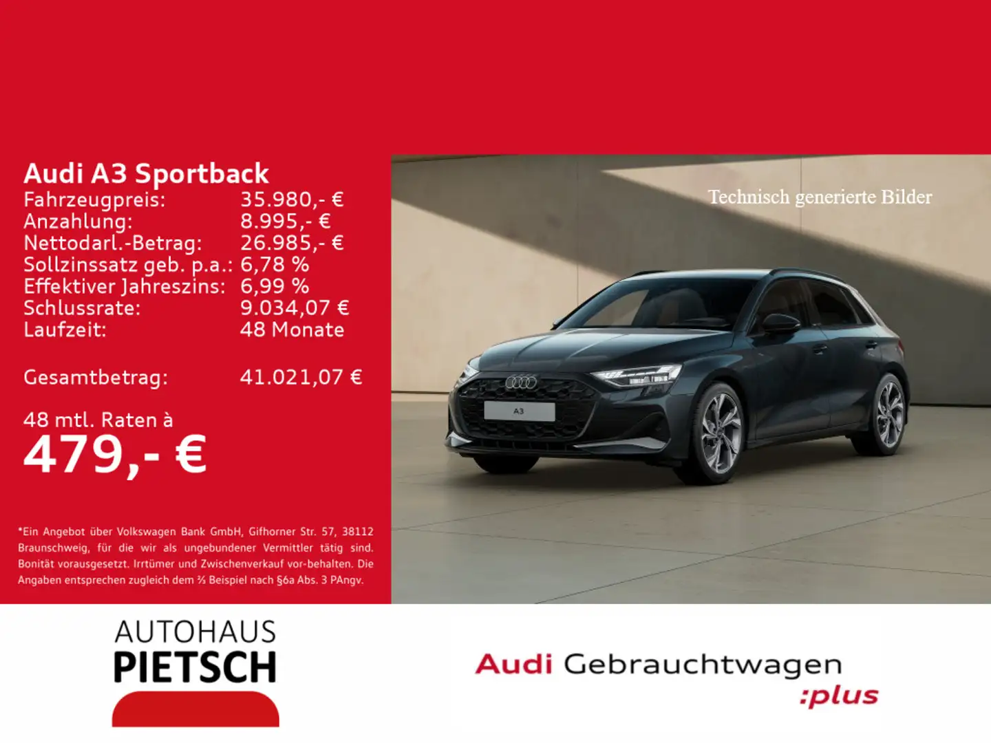 Audi A3 35 TFSI advanced Grau - 1