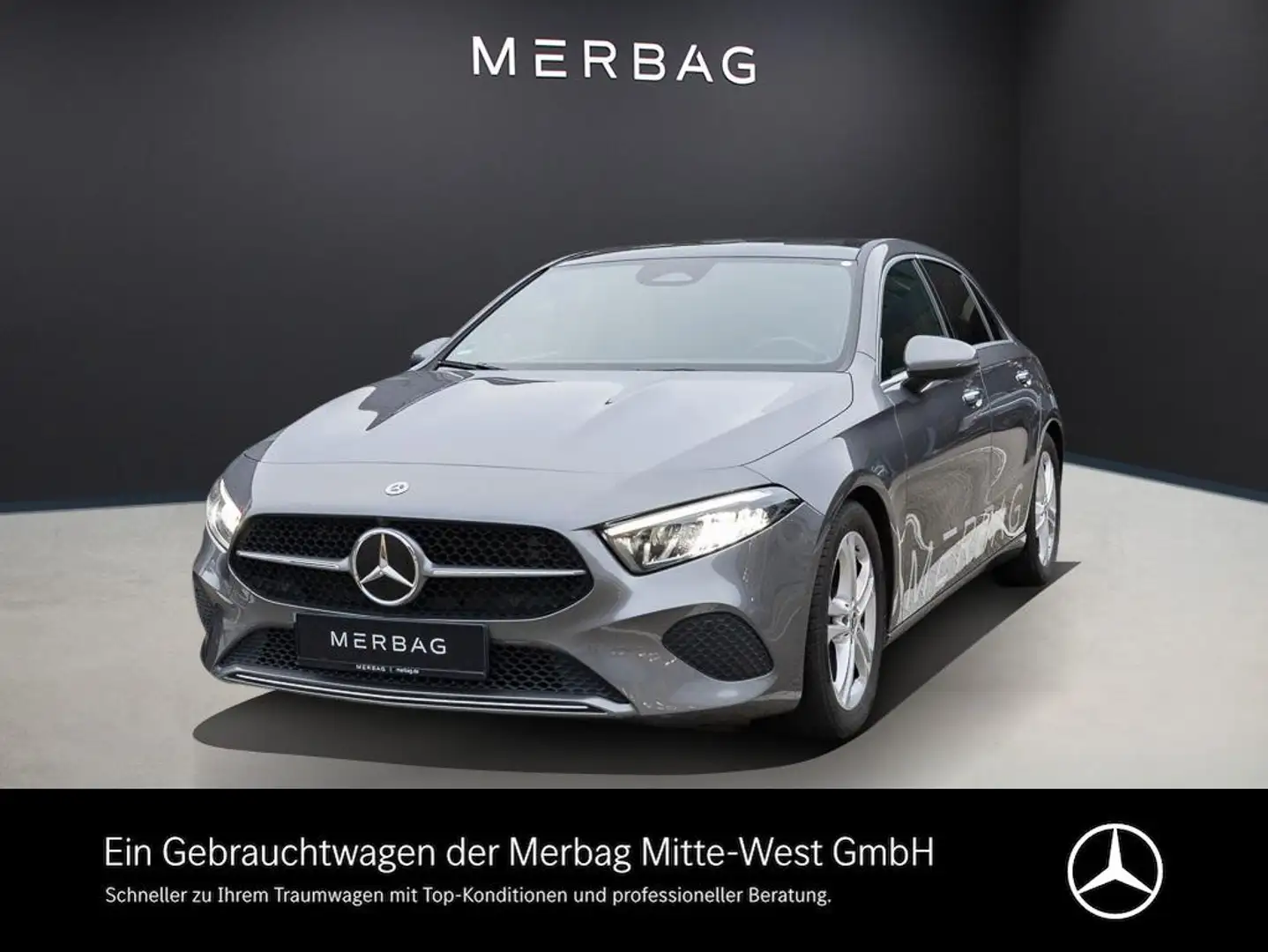 Mercedes-Benz A 200 Kompaktlimousine AHK LED Navi Pano SD SHZ Grau - 1