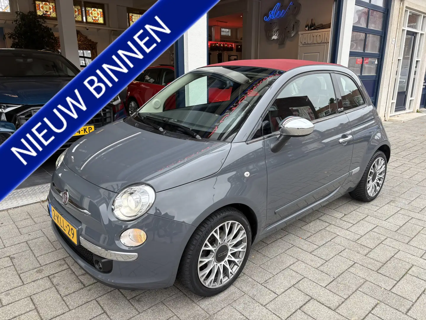 Fiat 500C 0.9 TwinAir Lounge AUTOMAAT/LEDER/NL AUTO Gris - 1