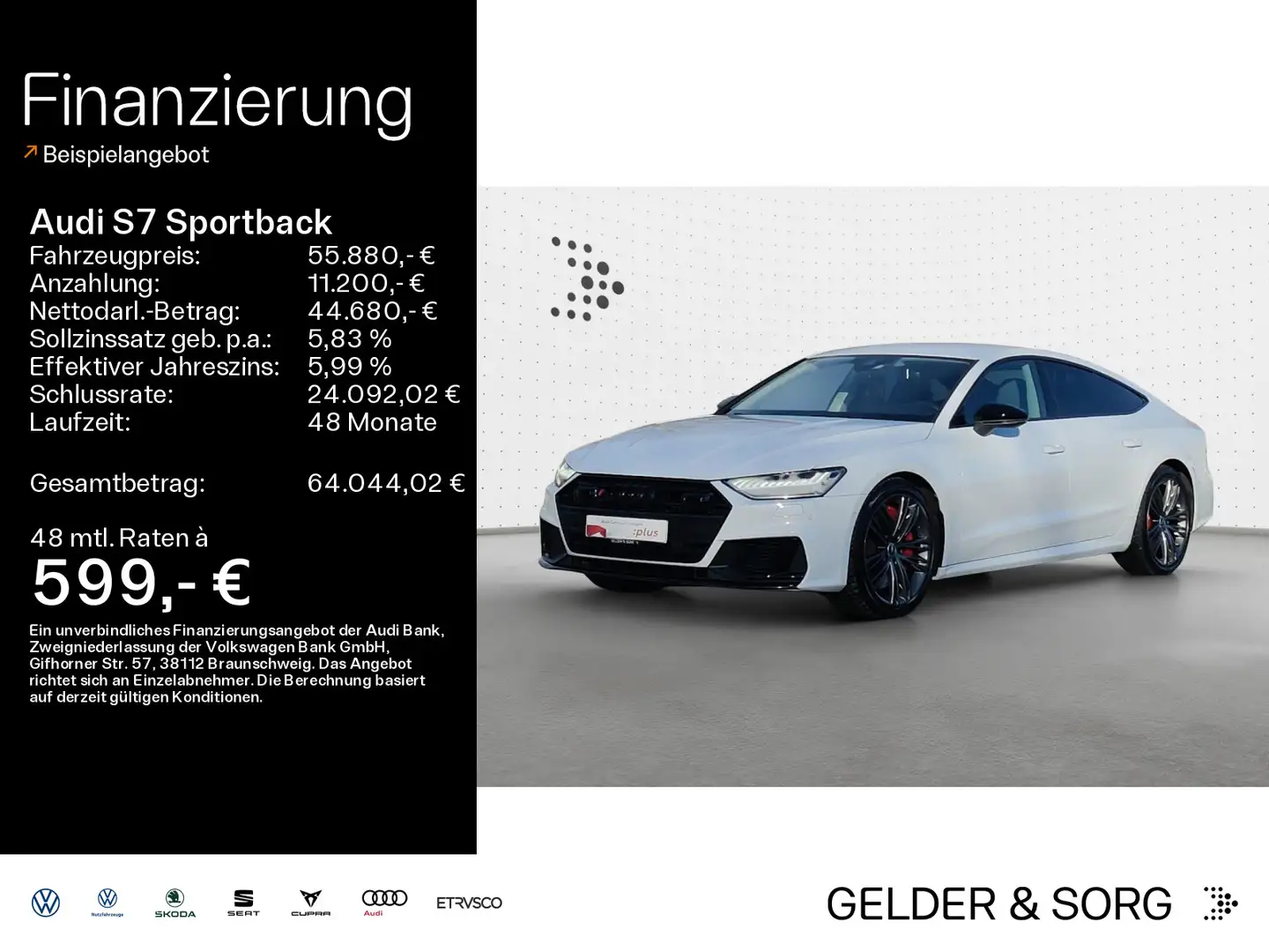 Audi S7 TDI qu. Tour*HD-Matrix*Memory*Sound Blanc - 1
