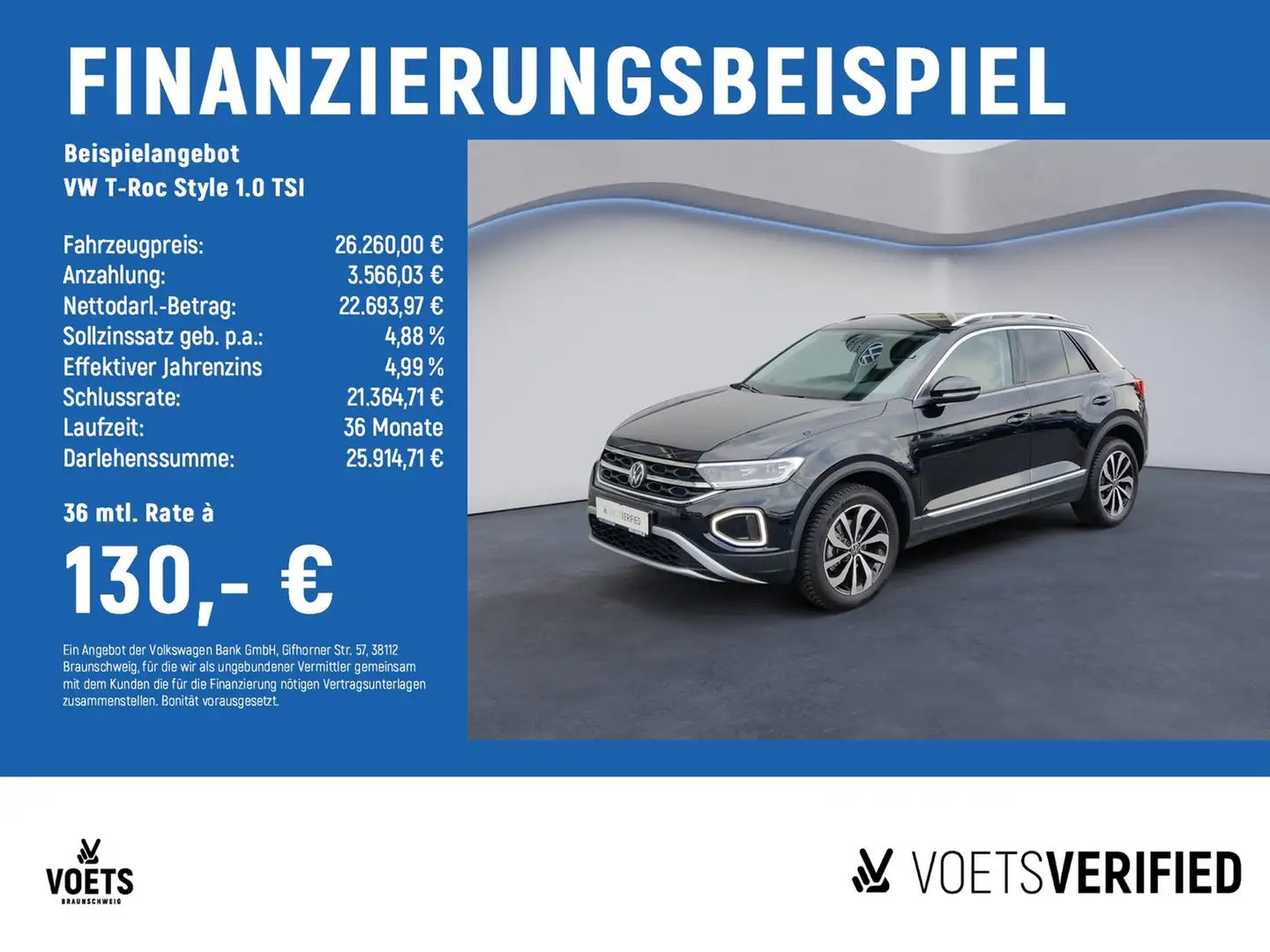 Volkswagen T-Roc Style 1.0 TSI KEYLESS+RearView+TravelAssist Schwarz - 2