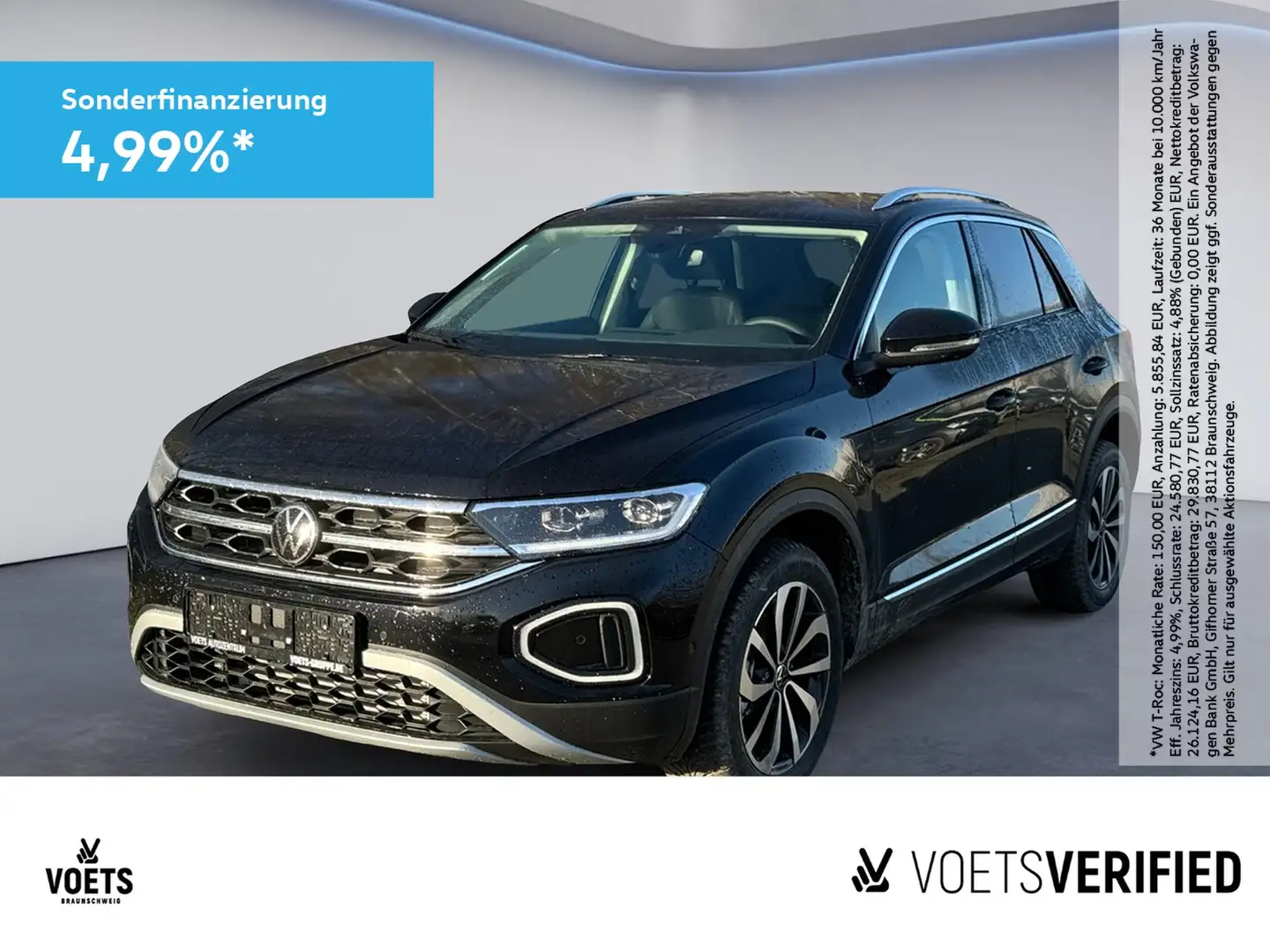 Volkswagen T-Roc Style 1.0 TSI KEYLESS+RearView+TravelAssist Schwarz - 1