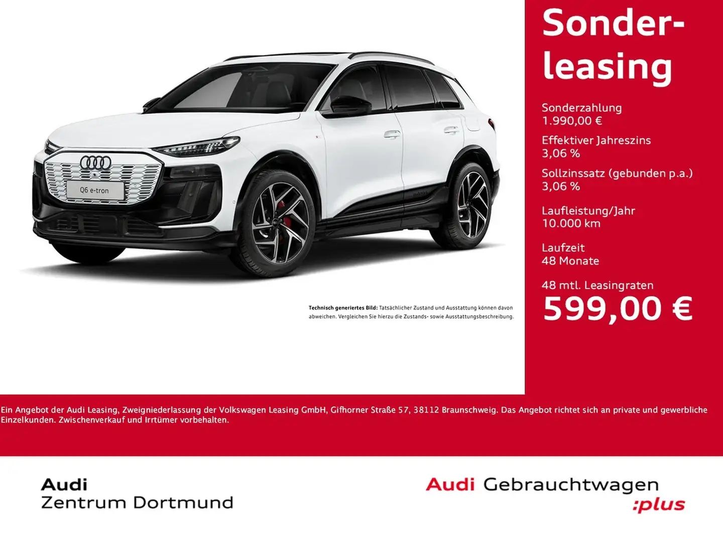 Audi Q6 e-tron quattro S LINE BLACKPAK PANO B&O Weiß - 1
