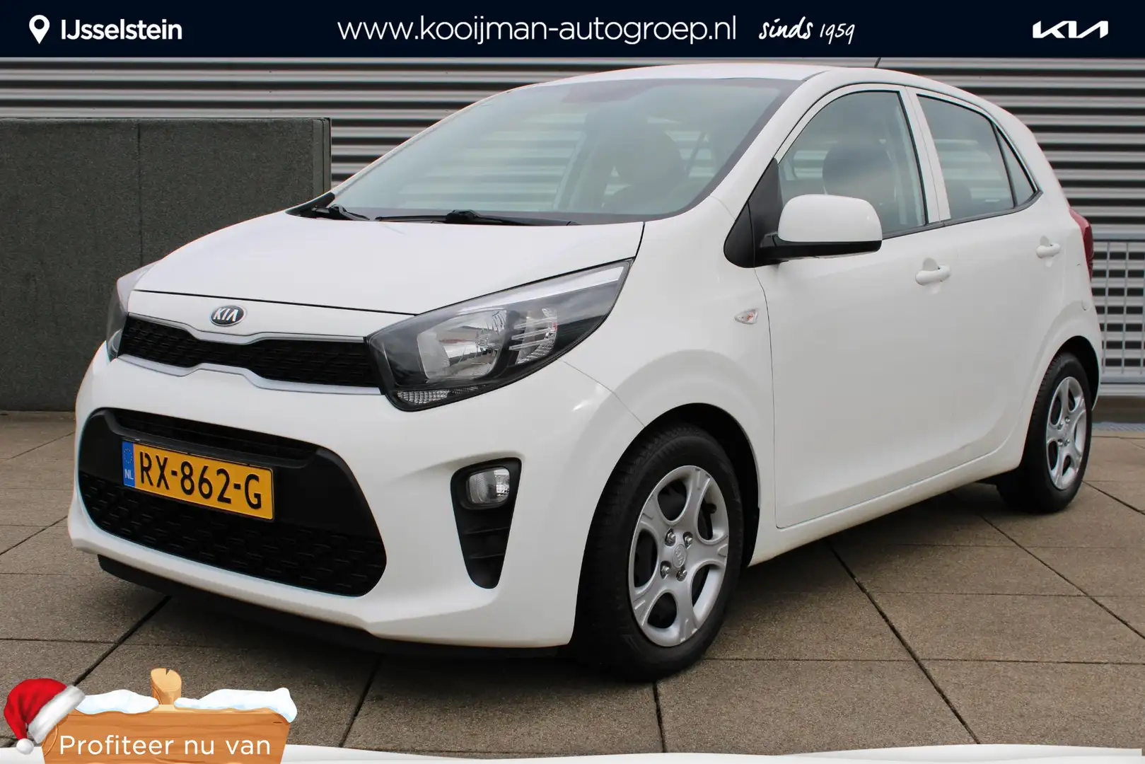 Kia Picanto 1.0 CVVT EconomyPlusLine Airco / All Seasonbanden Weiß - 1