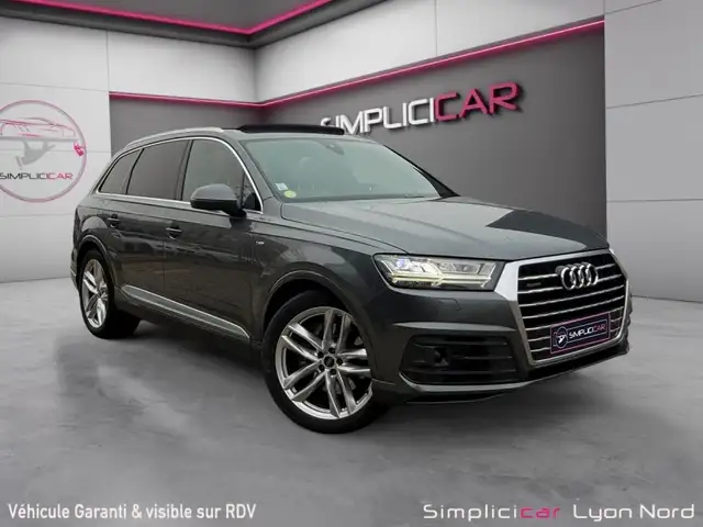 Audi Q7 3.0 V6 TDI Clean Diesel 272 Tiptronic 8 Quattro 7pl Sline/Affichage tête haute/Attelage électrique/Pack Bose/Garantie 12 