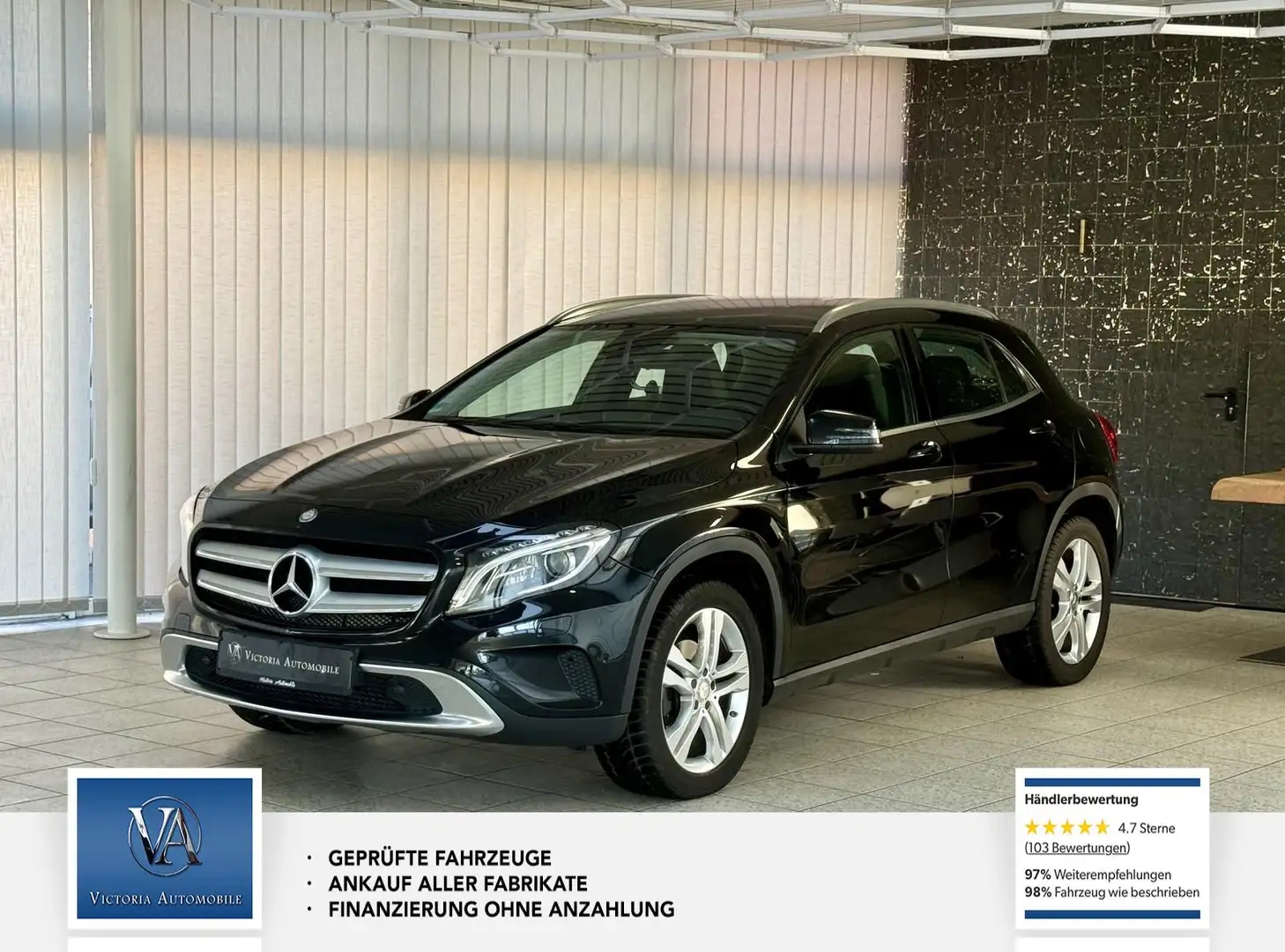 Mercedes-Benz GLA 220 CDI / d 4Matic 2 Hand. Rückfahrkamera. Xenon. Noir - 1