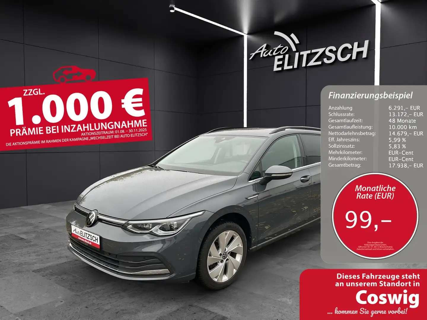 Volkswagen Golf VIII Variant Style TDI DSG LED+ ACC SHZ PDC Nav... Grau - 1